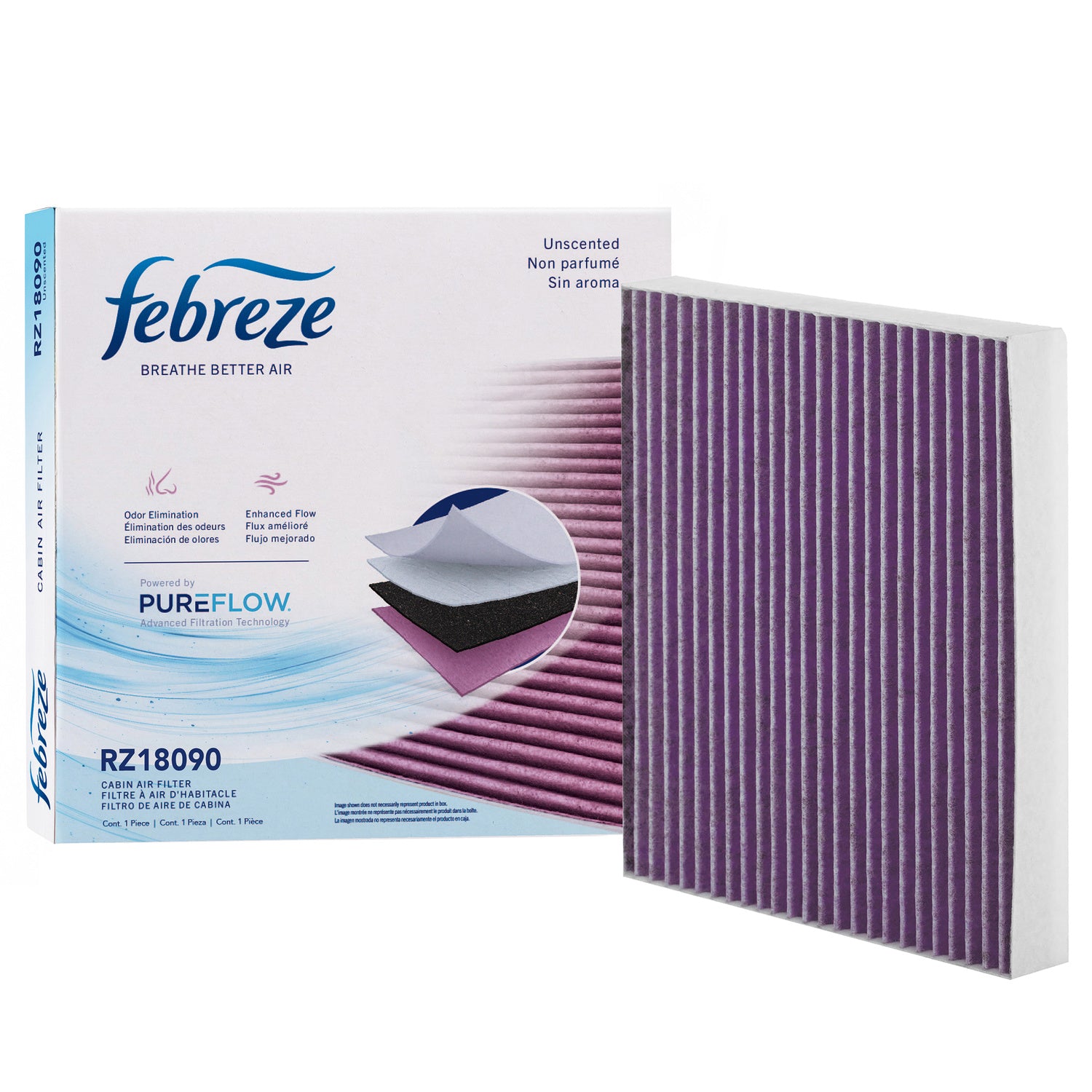Febreze Odor Control Cabin Air Filter by PUREFLOW RZ18090 | Fits 2020 Hyundai Venue