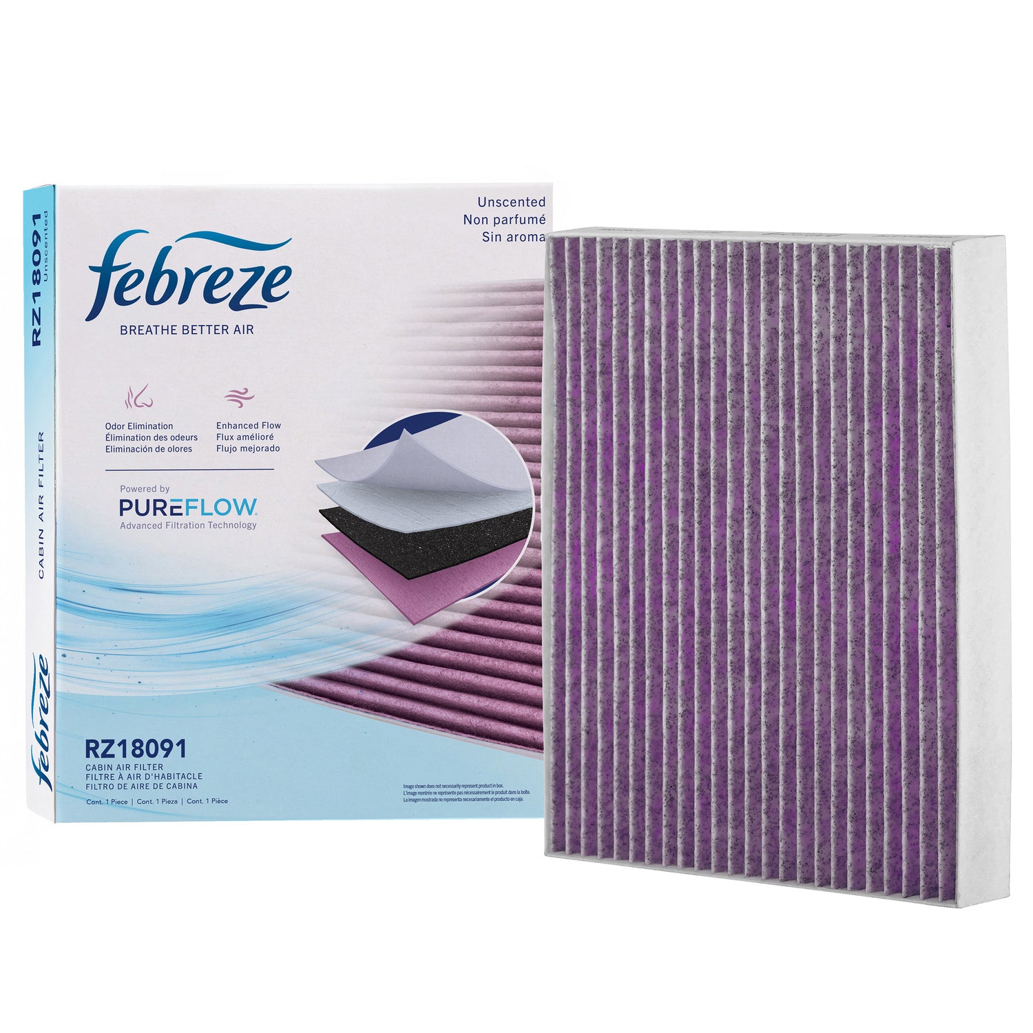 Febreze Odor Control Cabin Air Filter by PUREFLOW RZ18091 | Fits 2022 Hyundai Creta