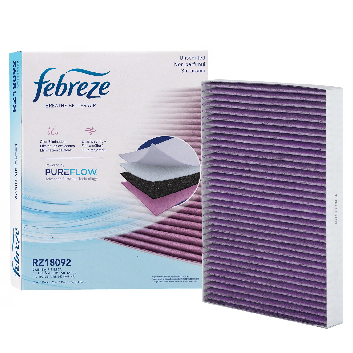 Febreze Odor Control Cabin Air Filter by PUREFLOW RZ18092 | Fits 2020 Dodge Charger