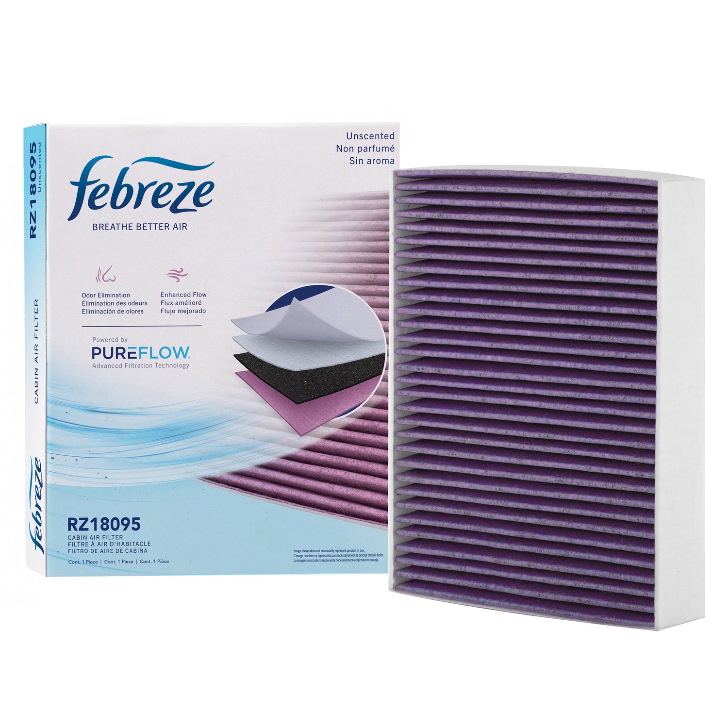 Febreze Odor Control Cabin Air Filter by PUREFLOW RZ18095 | Fits 2021 Porsche 718 Boxster