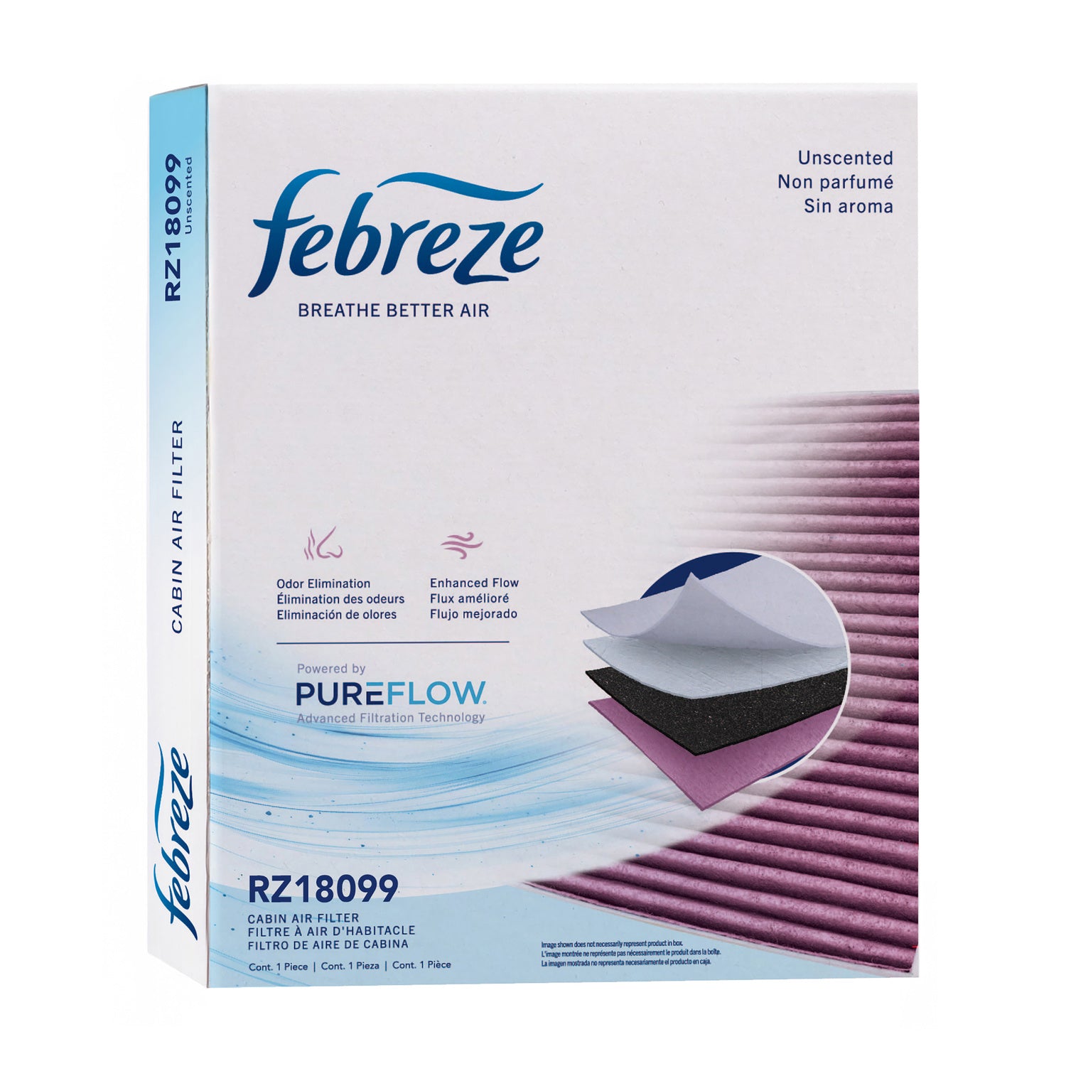 Febreze Odor Control Cabin Air Filter by PUREFLOW RZ18099 | Fits 2018 Ford Mustang