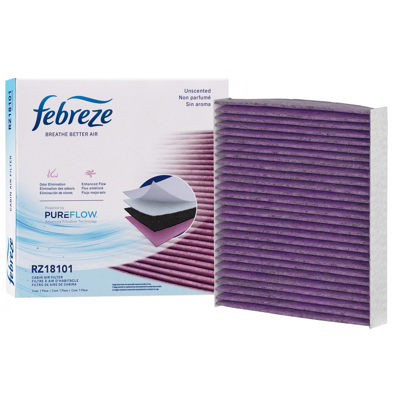 Febreze Odor Control Cabin Air Filter by PUREFLOW RZ18101 | Fits 2005 Honda Insight