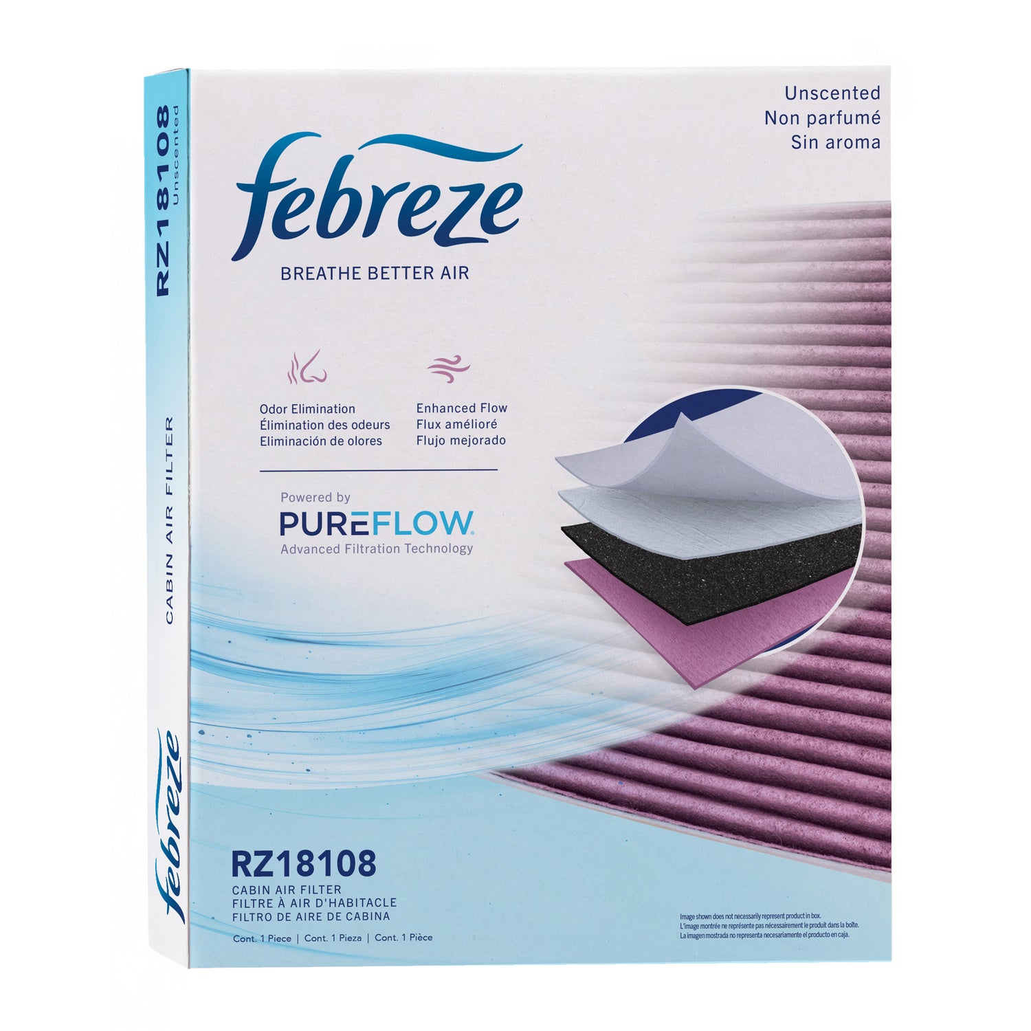 Febreze Odor Control Cabin Air Filter by PUREFLOW RZ18108 | Fits 2014 Cadillac XTS