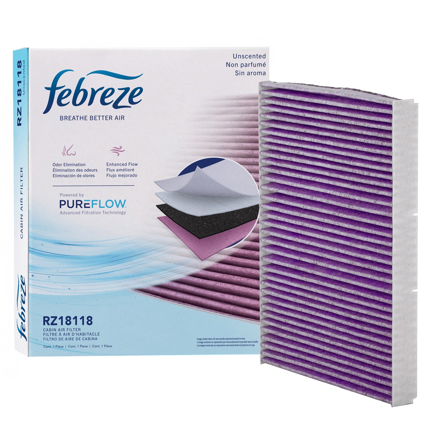 Febreze Odor Control Cabin Air Filter by PUREFLOW RZ18118 | Fits 2002 Volkswagen Passat