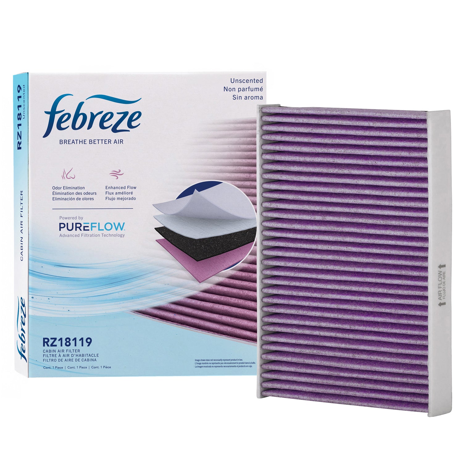 Febreze Odor Control Cabin Air Filter by PUREFLOW RZ18119 | Fits 2026 Lexus LS500