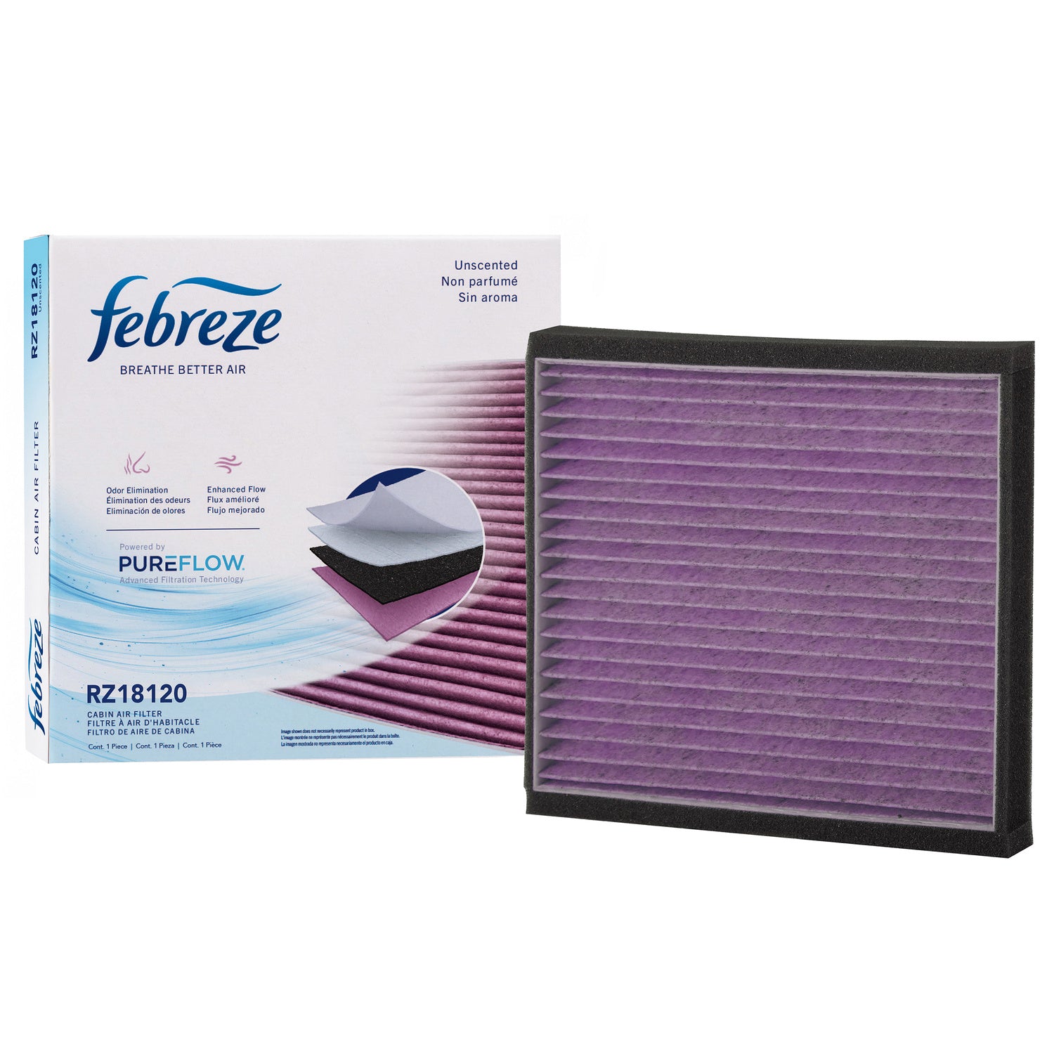 Febreze Odor Control Cabin Air Filter by PUREFLOW RZ18120 | Fits 2006 Scion xA