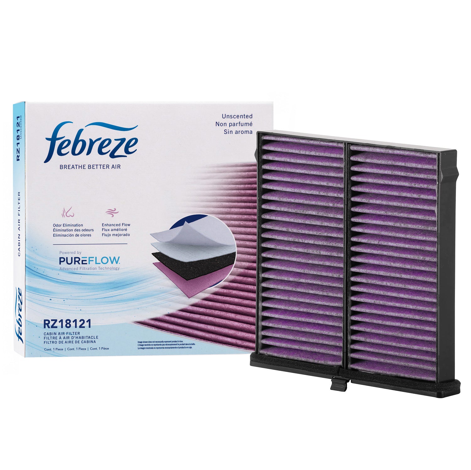Febreze Odor Control Cabin Air Filter by PUREFLOW RZ18121 | Fits 2020 Mazda 2