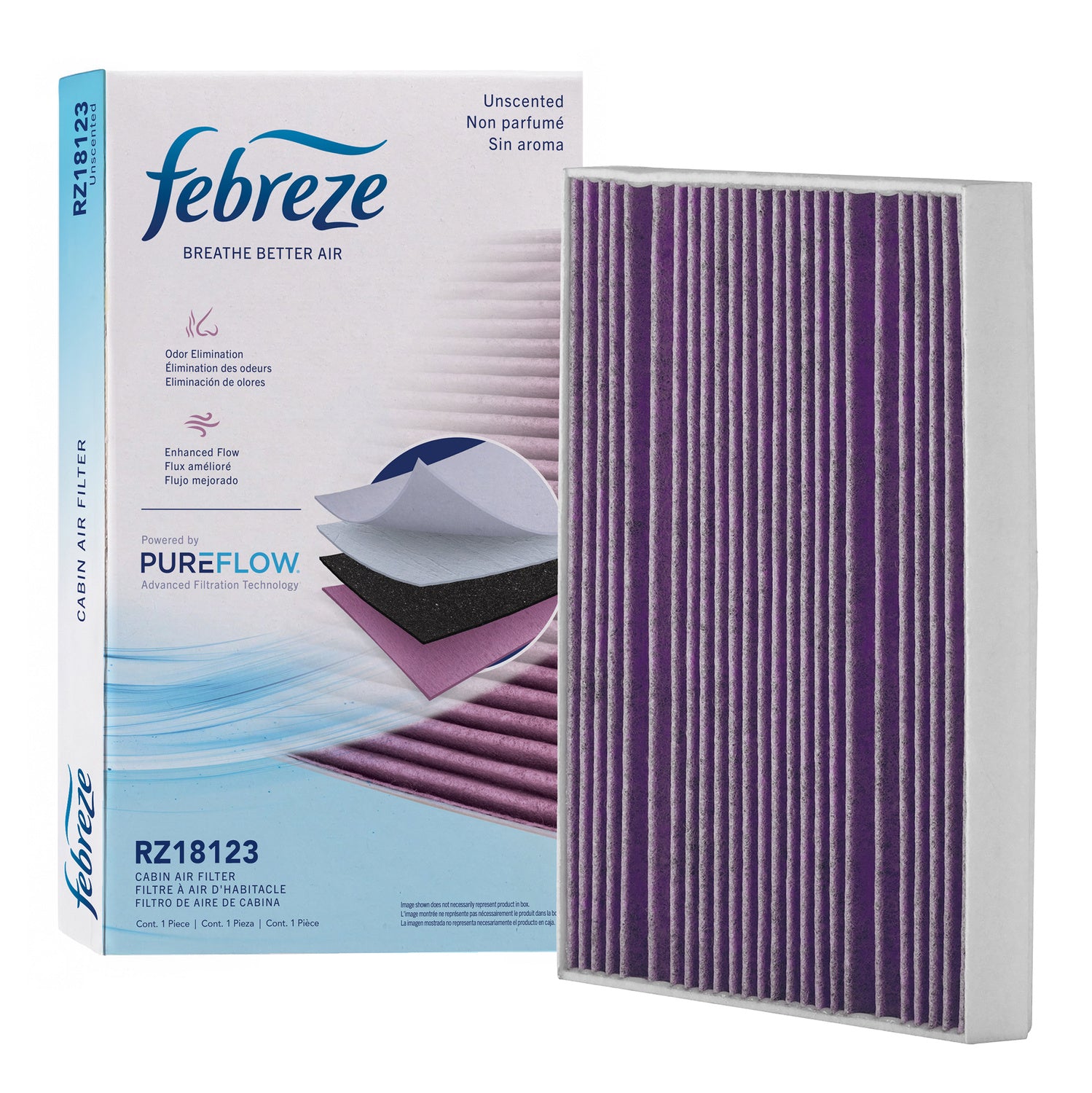 Febreze Odor Control Cabin Air Filter by PUREFLOW RZ18123 | Fits 2020 Thor Motor Coach Tiburon