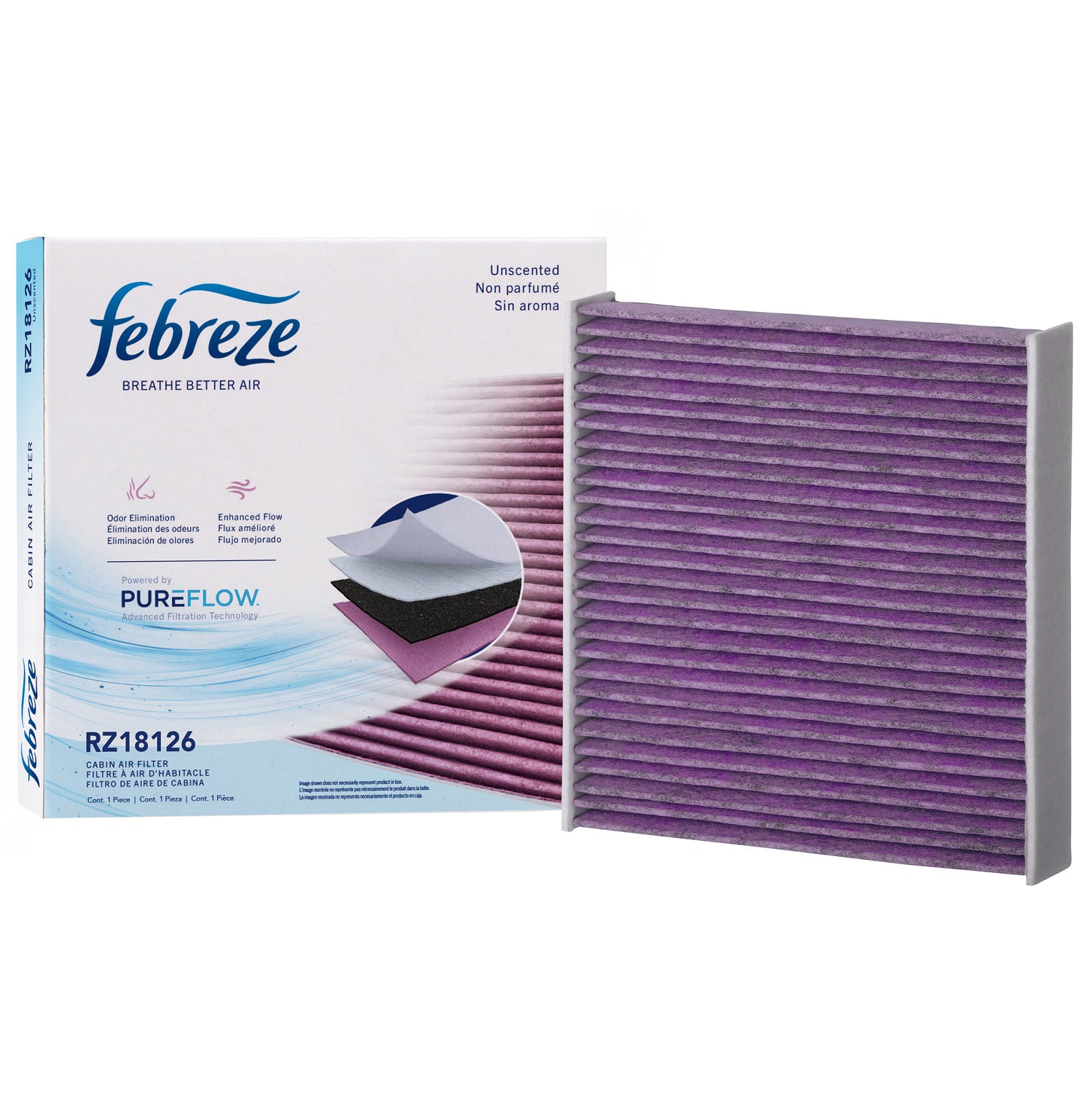 Febreze Odor Control Cabin Air Filter by PUREFLOW RZ18126 | Fits 2025 Land Rover Discovery