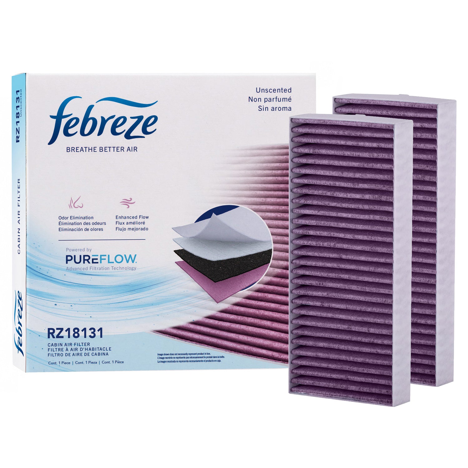 Febreze Odor Control Cabin Air Filter by PUREFLOW RZ18131 | Fits 2006 INFINITI QX56