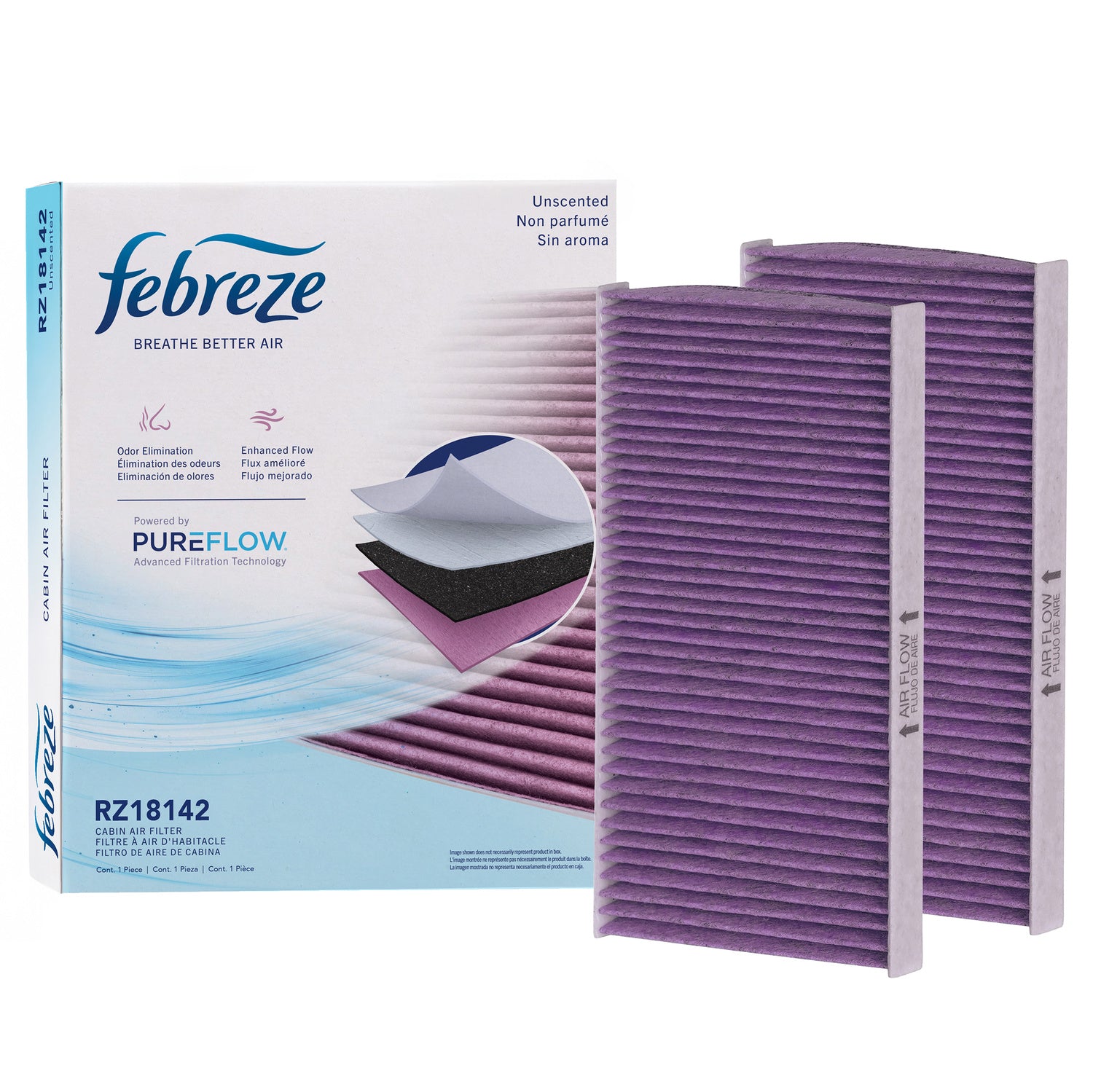 Febreze Odor Control Cabin Air Filter by PUREFLOW RZ18142 | Fits 2005 Kia Sorento