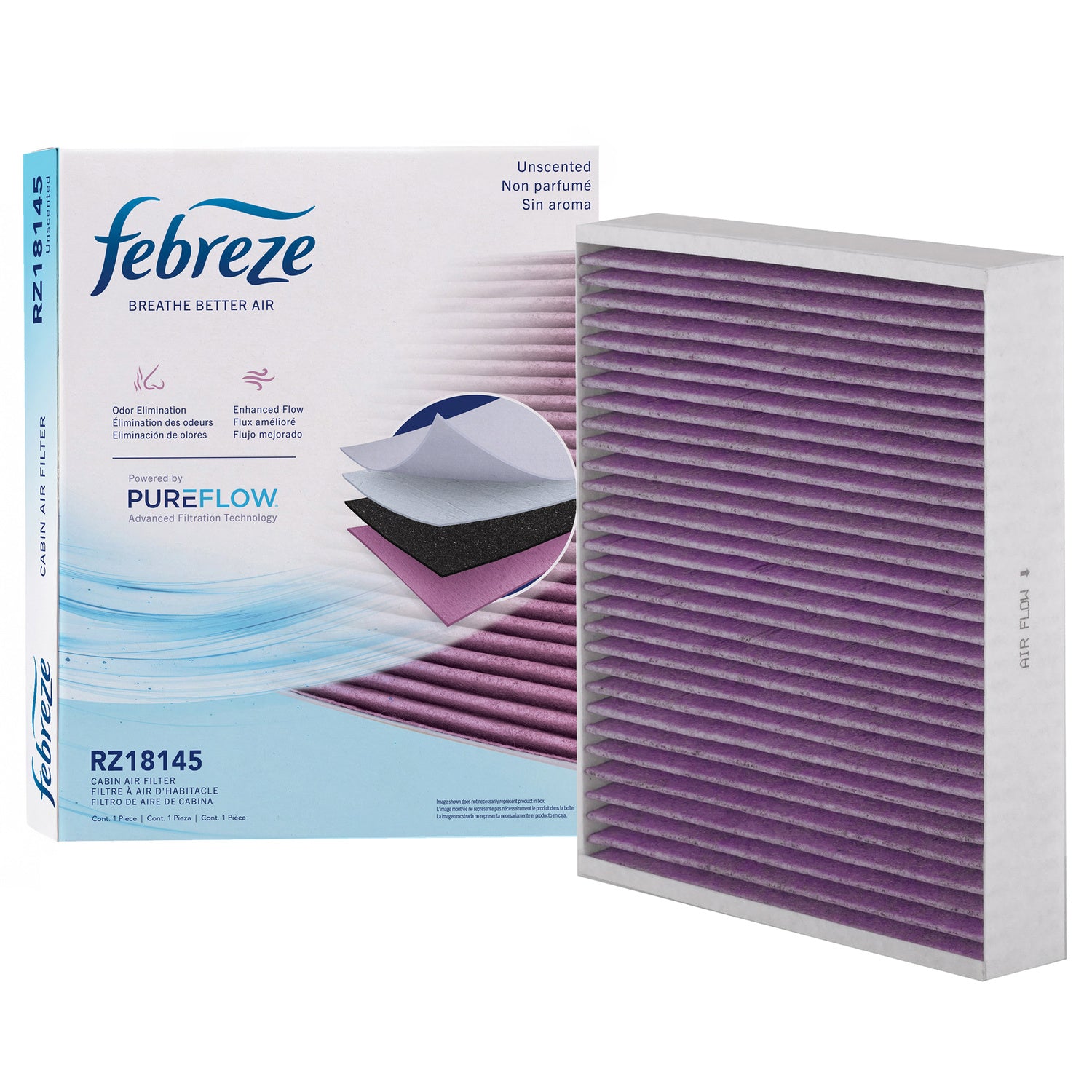 Febreze Odor Control Cabin Air Filter by PUREFLOW RZ18145 | Fits 2016 Chevrolet Malibu Limited