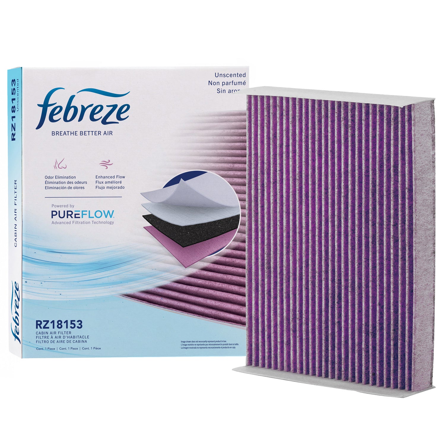Febreze Odor Control Cabin Air Filter by PUREFLOW RZ18153 | Fits 2011 Mercury Milan