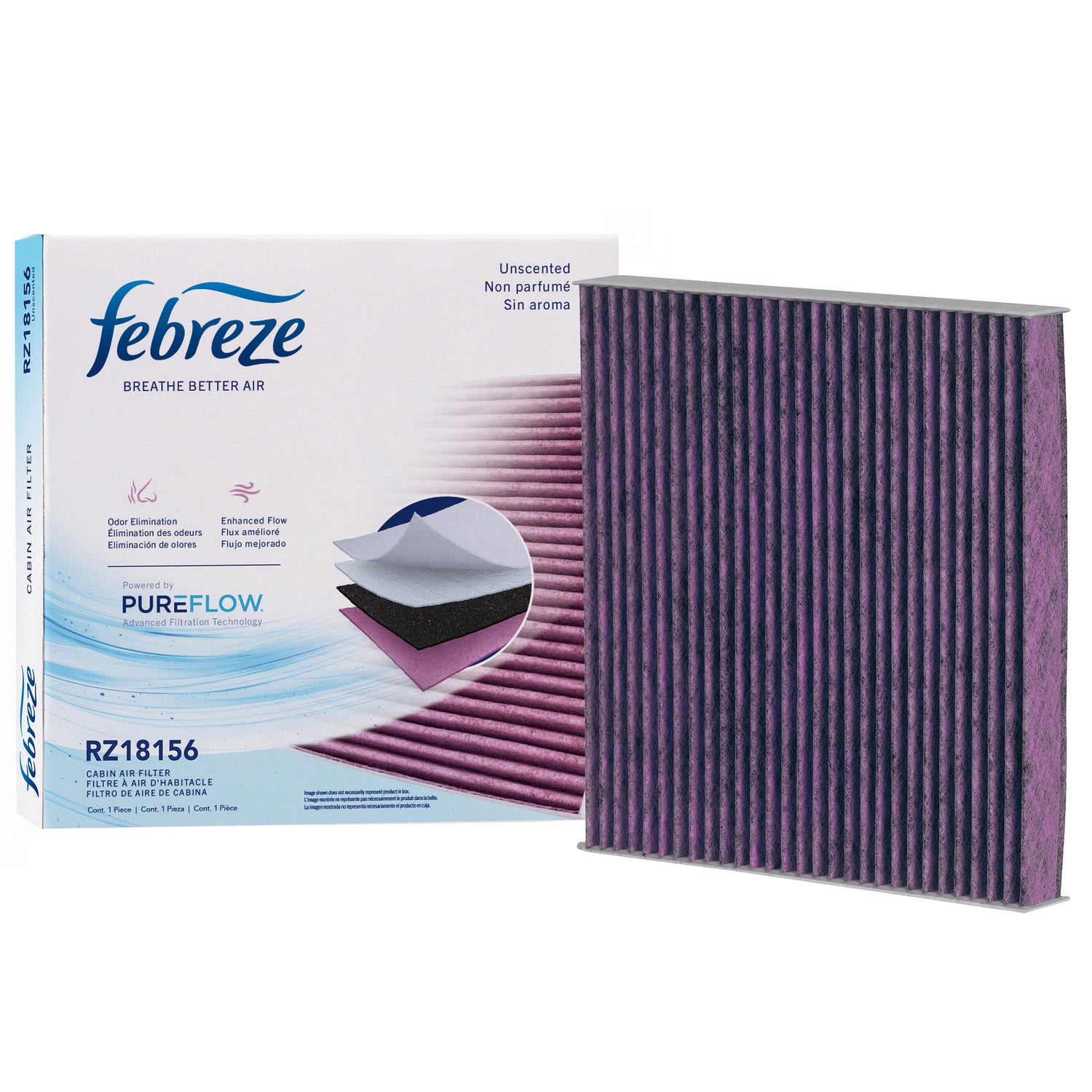 Febreze Odor Control Cabin Air Filter by PUREFLOW RZ18156 | Fits 2023 Ford Ranger