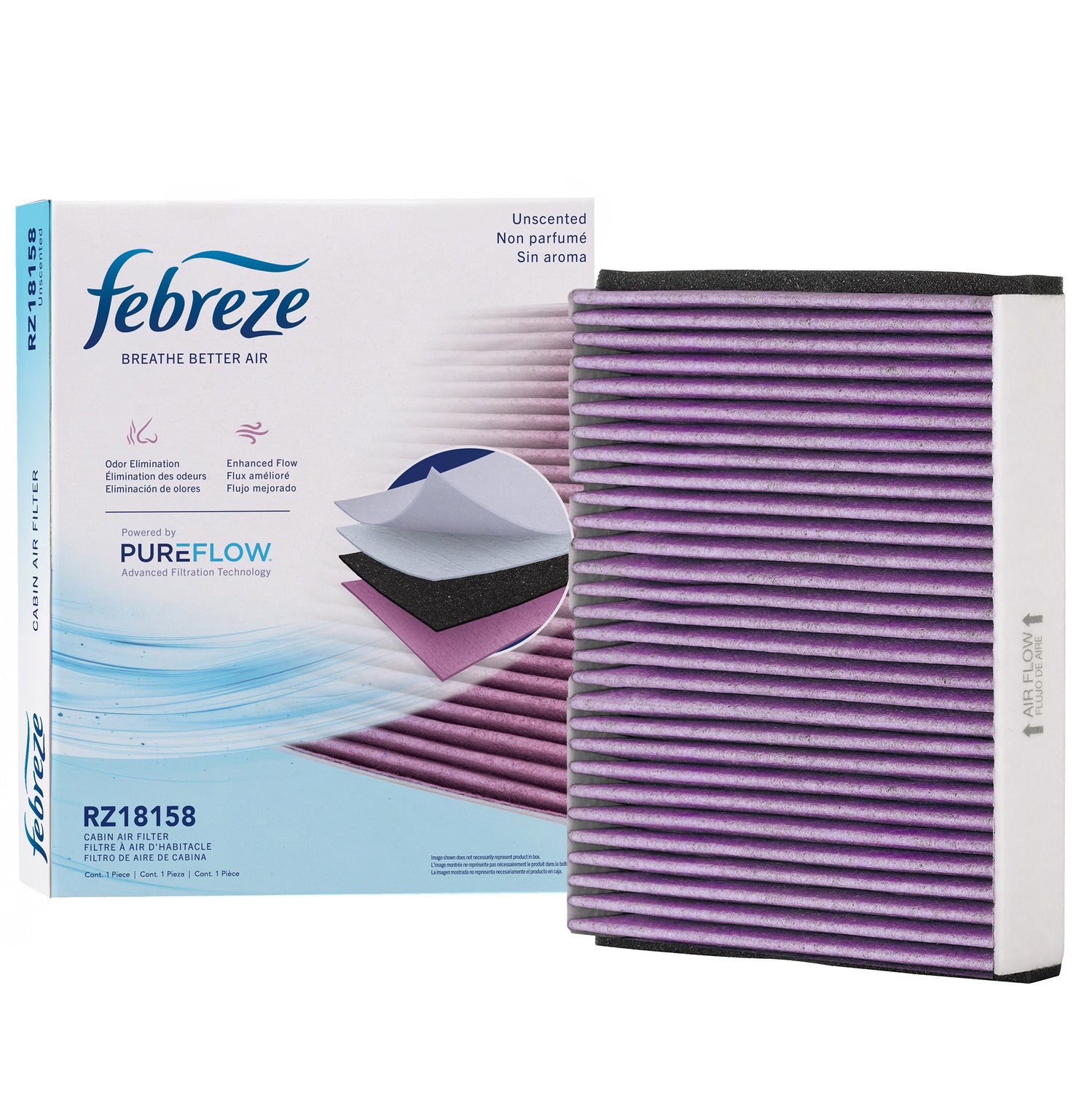 Febreze Odor Control Cabin Air Filter by PUREFLOW RZ18158 | Fits 2011 Volvo C30