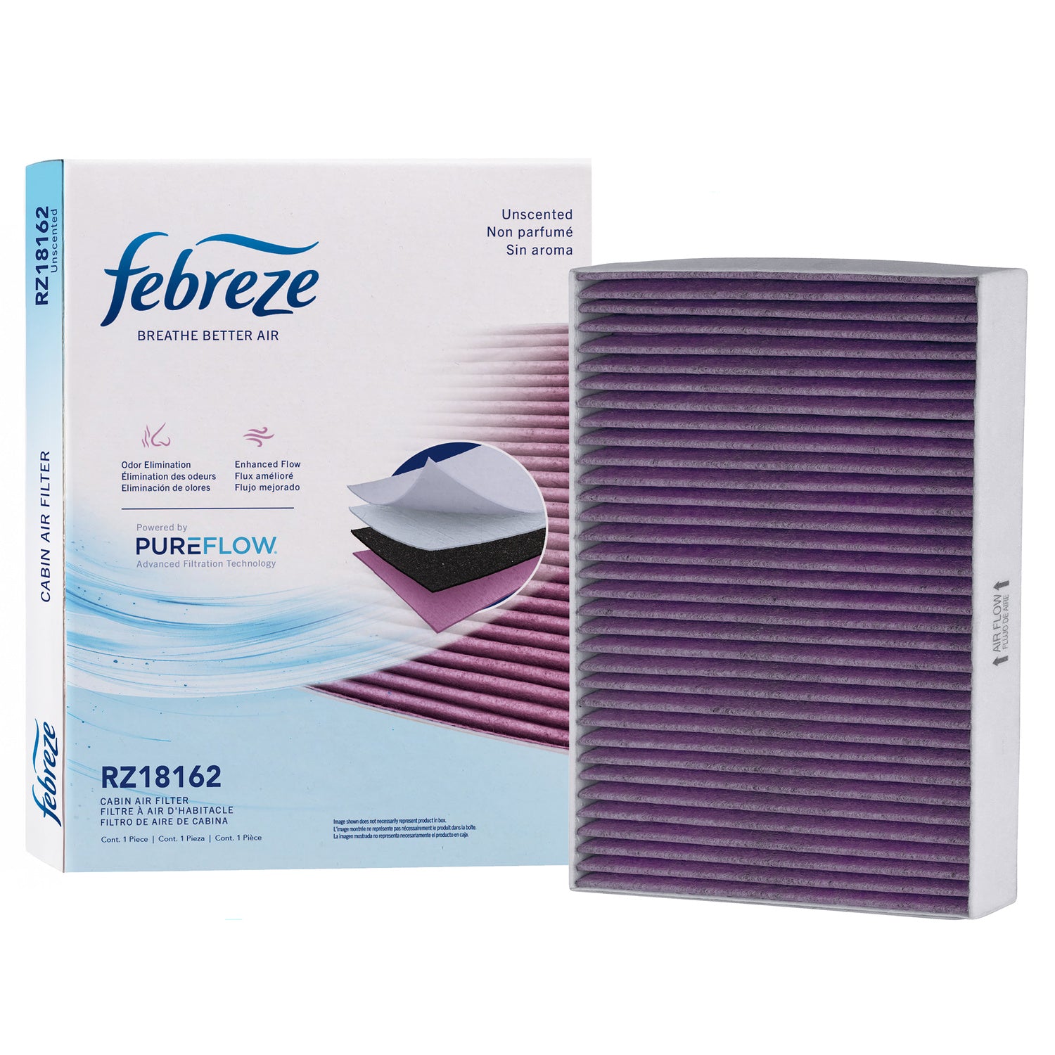Febreze Odor Control Cabin Air Filter by PUREFLOW RZ18162 | Fits 2021 Audi SQ5 Sportback
