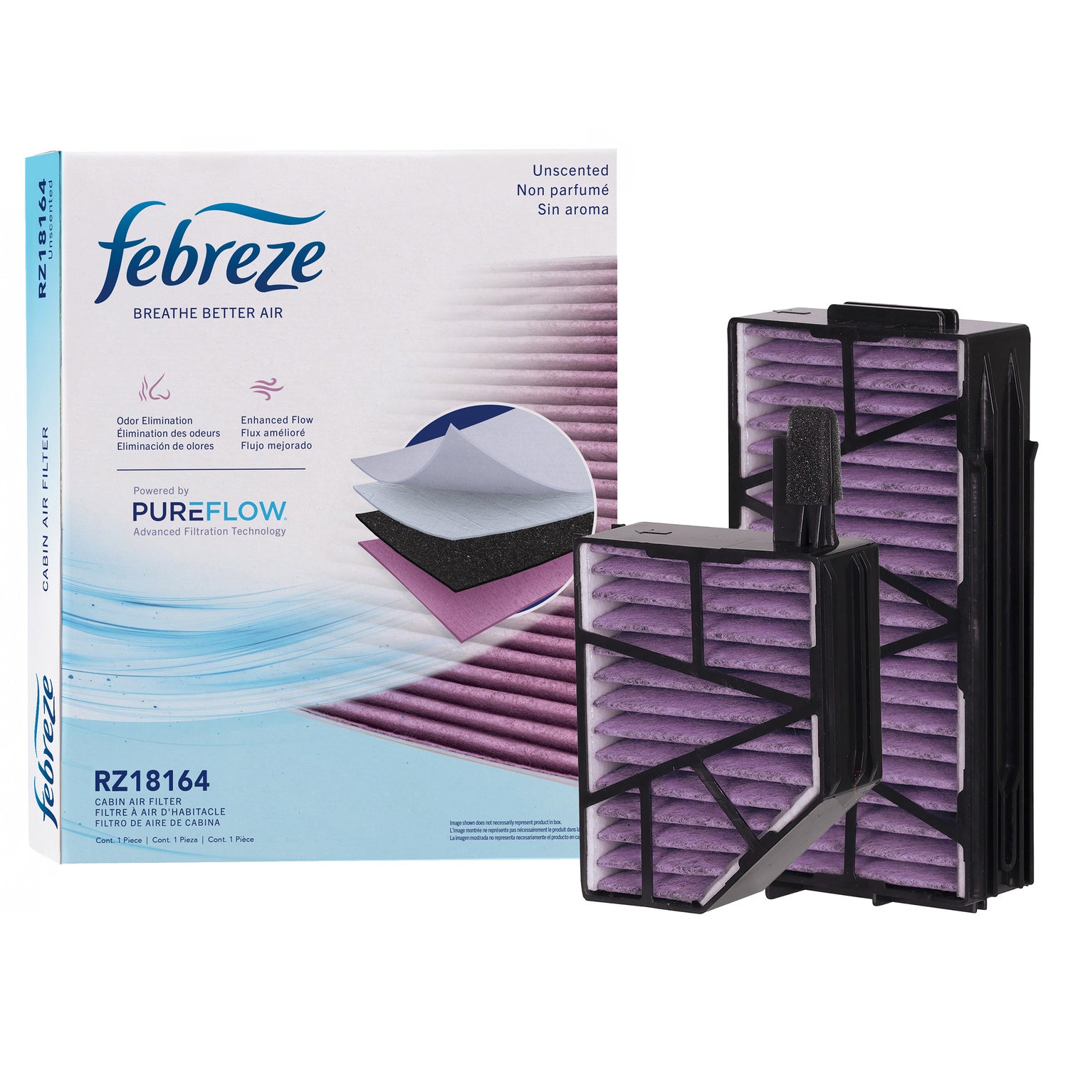 Febreze Odor Control Cabin Air Filter by PUREFLOW RZ18164 | Fits 2003 Subaru Outback
