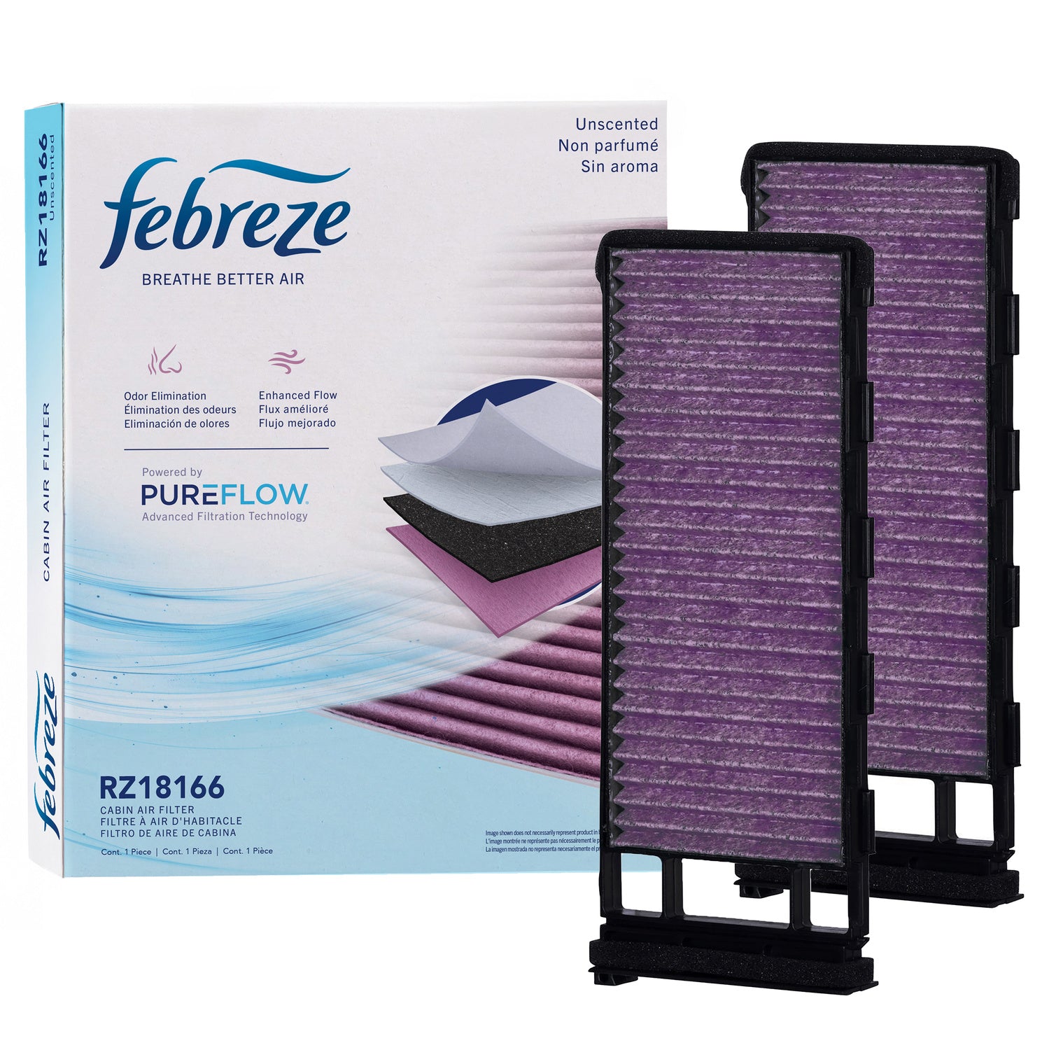 Febreze Odor Control Cabin Air Filter by PUREFLOW RZ18166 | Fits 1998 Nissan Frontier