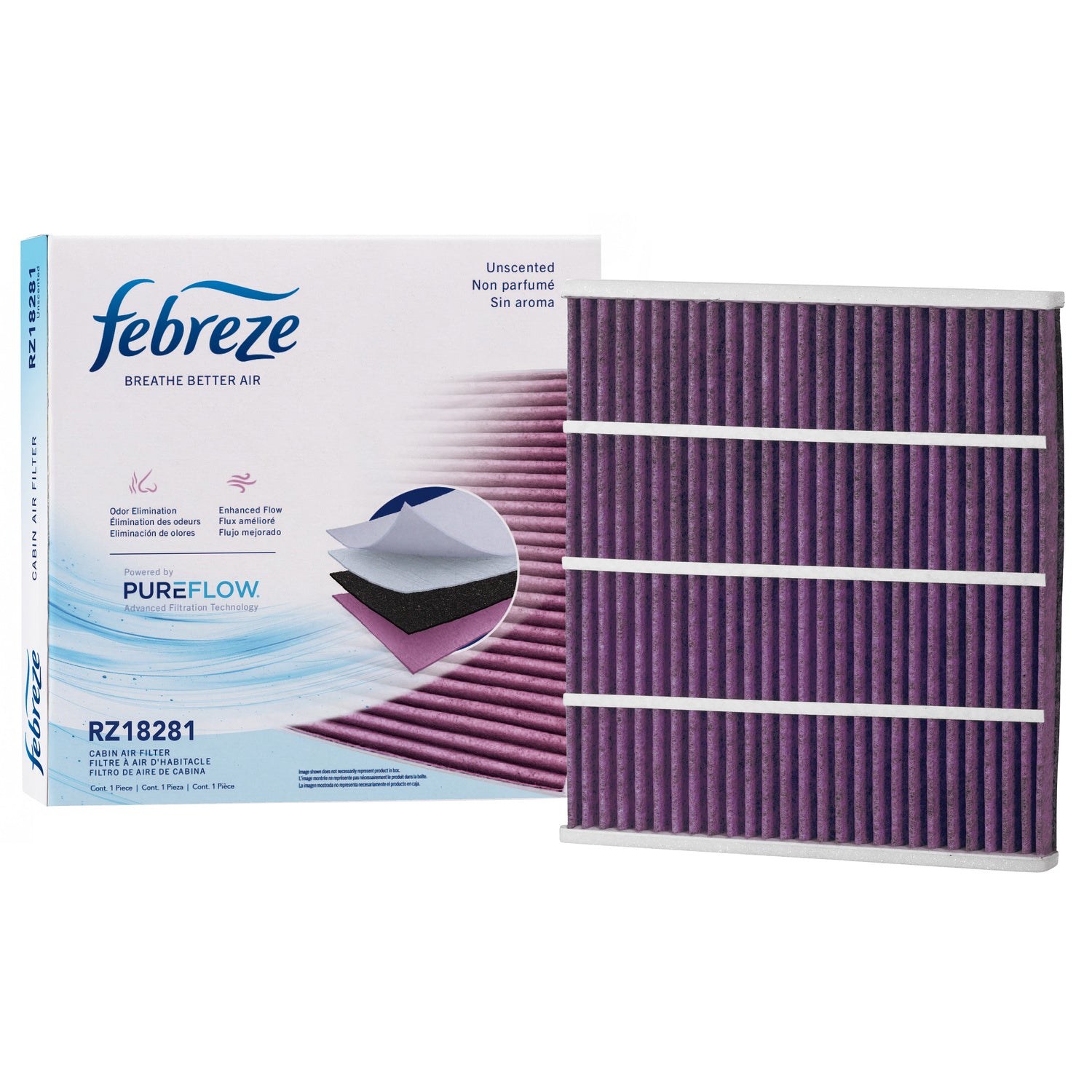Febreze Odor Control Cabin Air Filter by PUREFLOW RZ18281 | Fits 2000 Lexus LS400