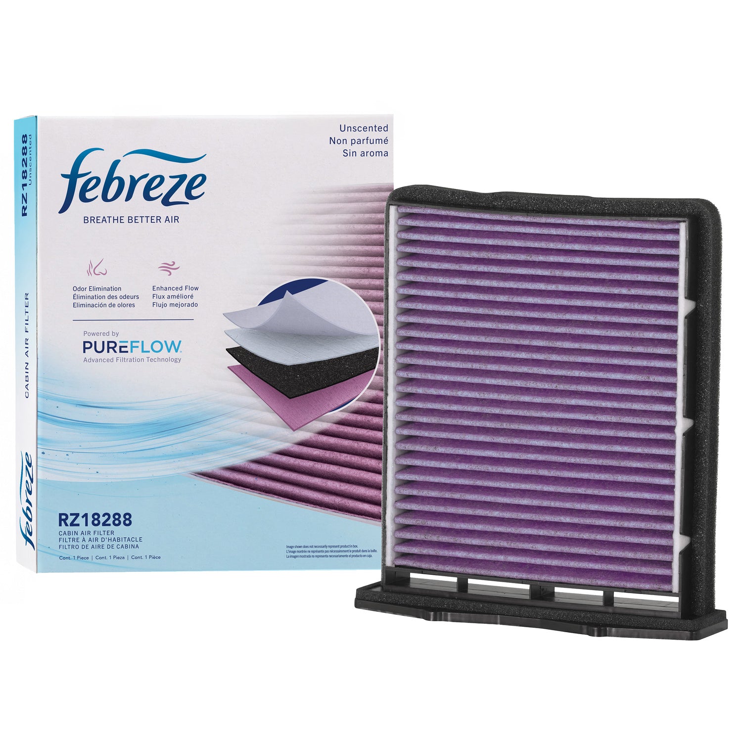 Febreze Odor Control Cabin Air Filter by PUREFLOW RZ18288 | Fits 2003 Land Rover Freelander