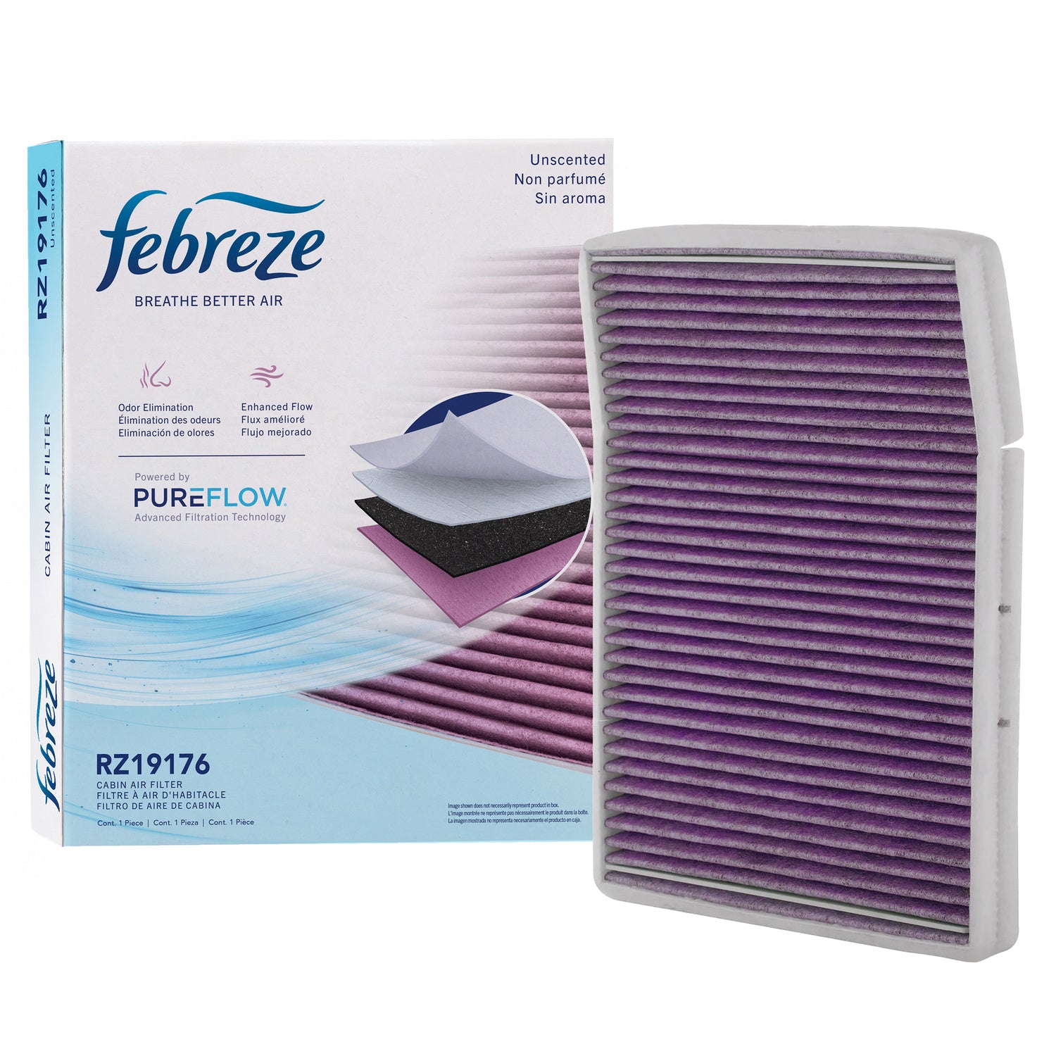 Febreze Odor Control Cabin Air Filter by PUREFLOW RZ19176 | Fits 2003 Buick LeSabre