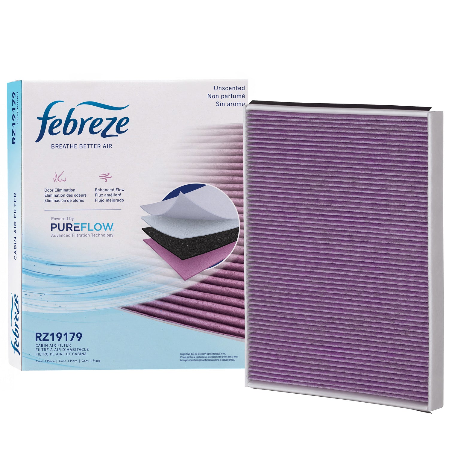 Febreze Odor Control Cabin Air Filter by PUREFLOW RZ19179 | Fits 2006 Cadillac DTS
