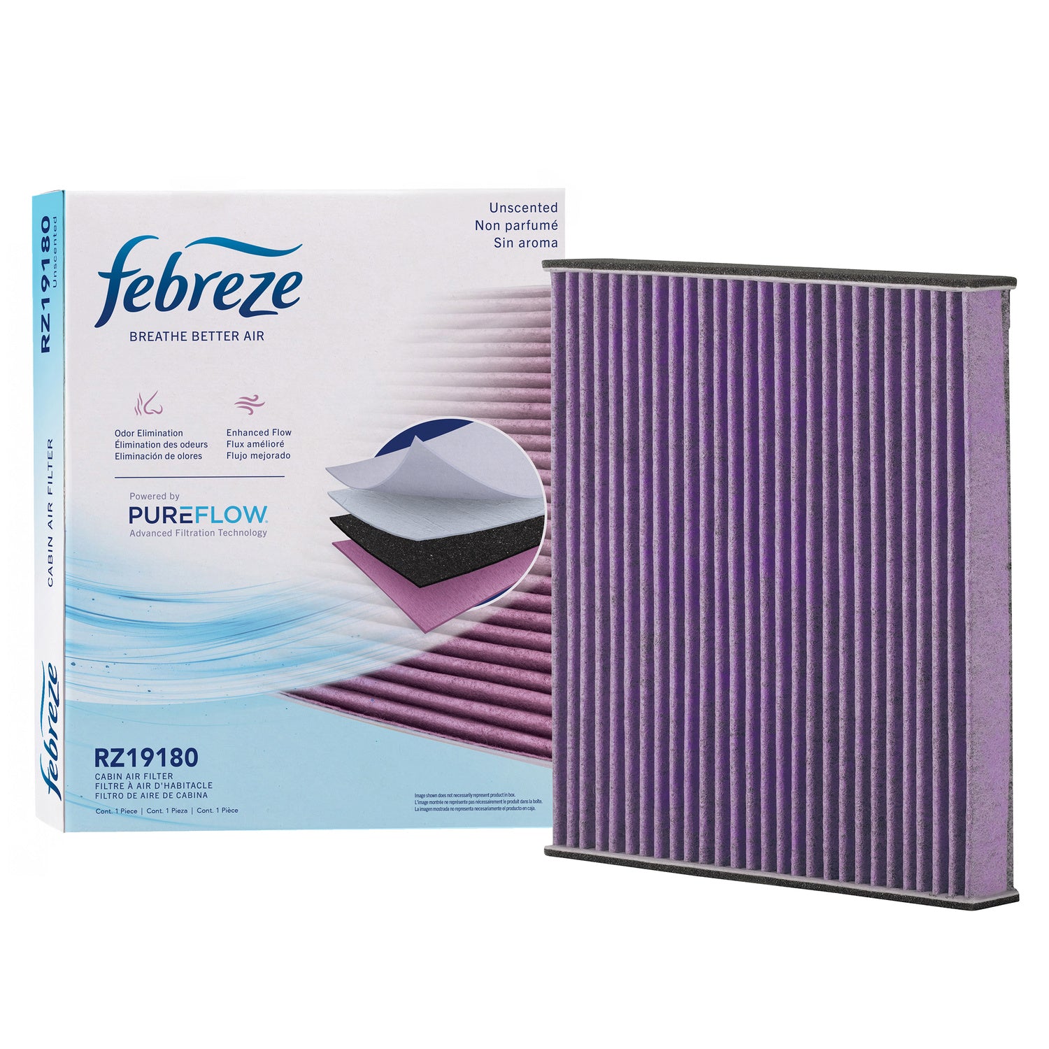 Febreze Odor Control Cabin Air Filter by PUREFLOW RZ19180 | Fits 2005 Lexus LS430