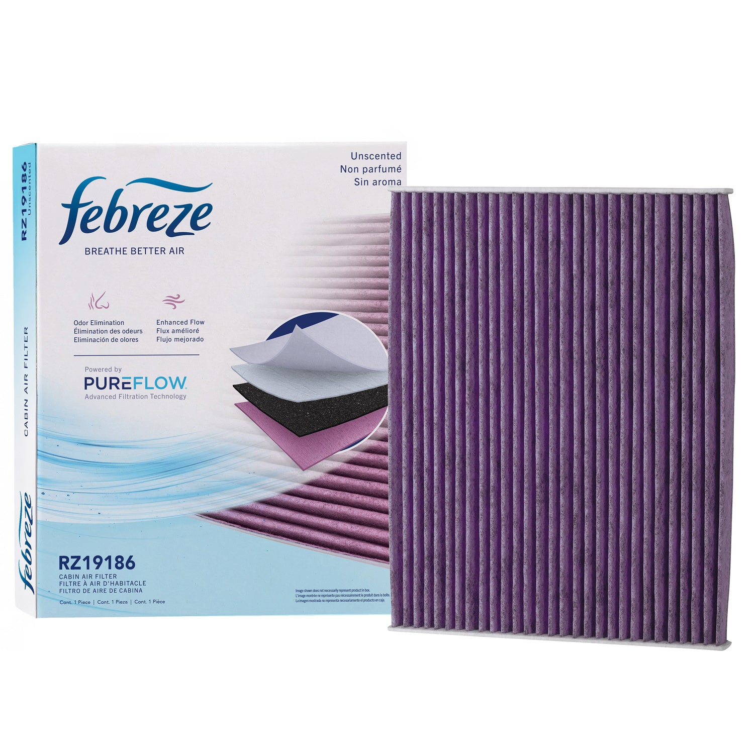 Febreze Odor Control Cabin Air Filter by PUREFLOW RZ19186 | Fits 2024 Jeep Grand Cherokee