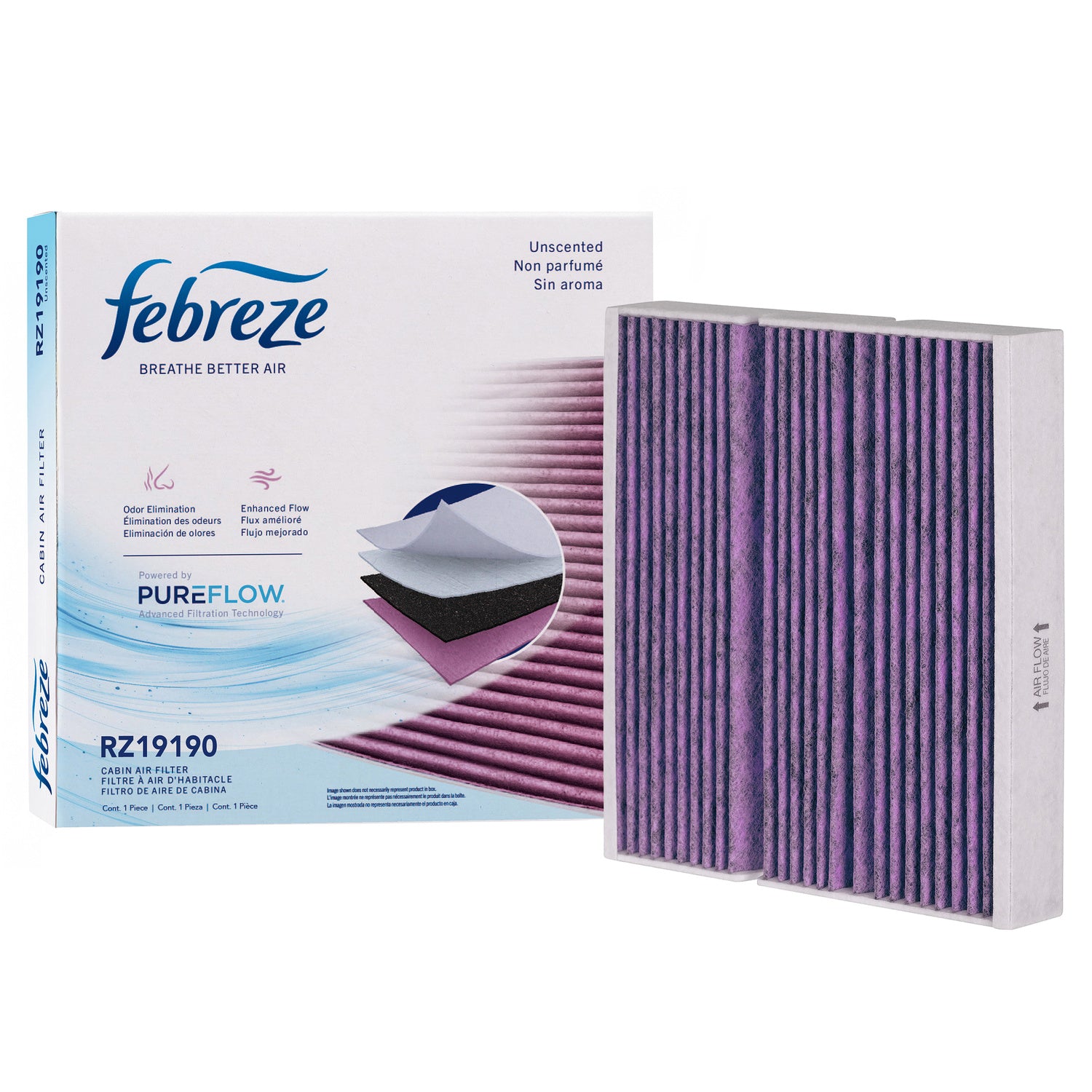 Febreze Odor Control Cabin Air Filter by PUREFLOW RZ19190 | Fits 2023 Mercedes-Benz GLA45 AMG