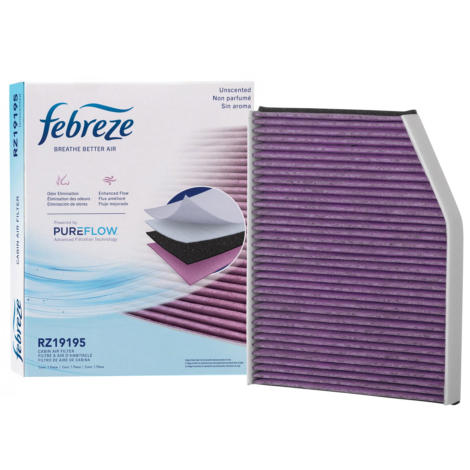 Febreze Odor Control Cabin Air Filter by PUREFLOW RZ19195 | Fits 2025 Ford Transit-150