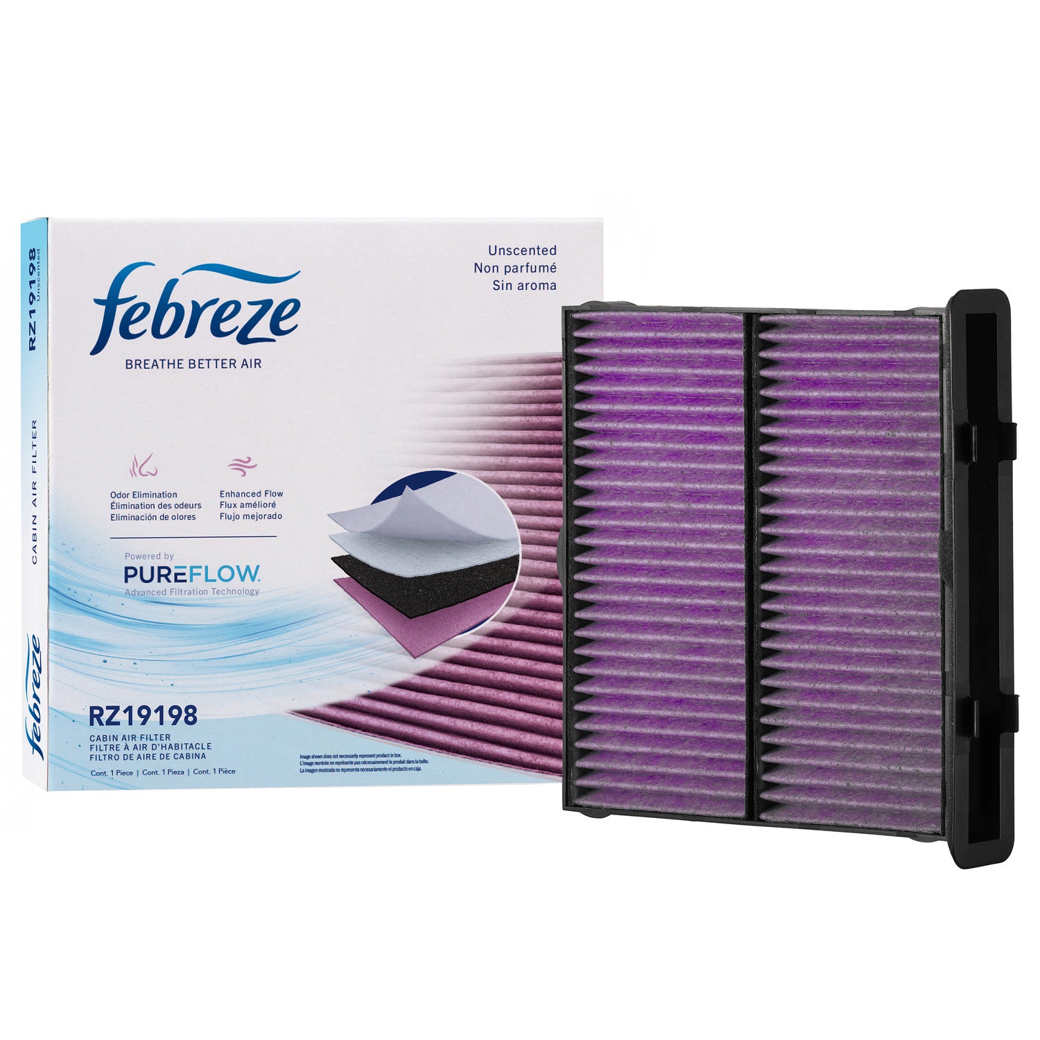 Febreze Odor Control Cabin Air Filter by PUREFLOW RZ19198 | Fits 2025 Subaru WRX
