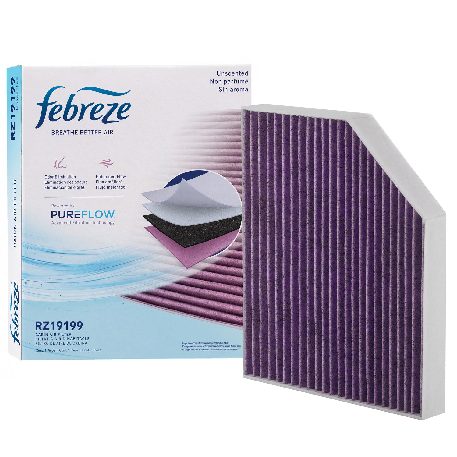 Febreze Odor Control Cabin Air Filter by PUREFLOW RZ19199 | Fits 2011 Audi A4
