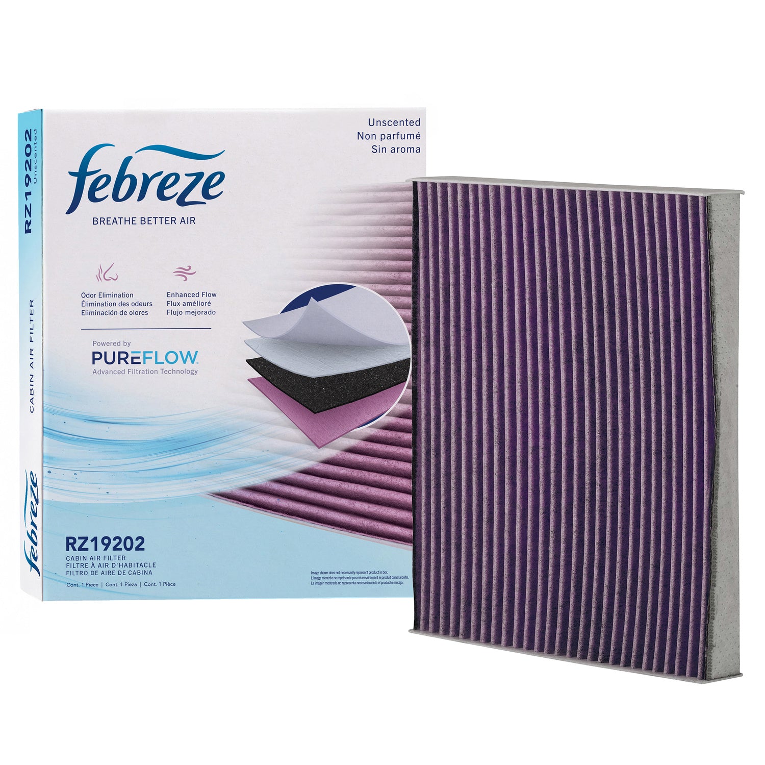 Febreze Odor Control Cabin Air Filter by PUREFLOW RZ19202 | Fits 2005 Kia Magentis