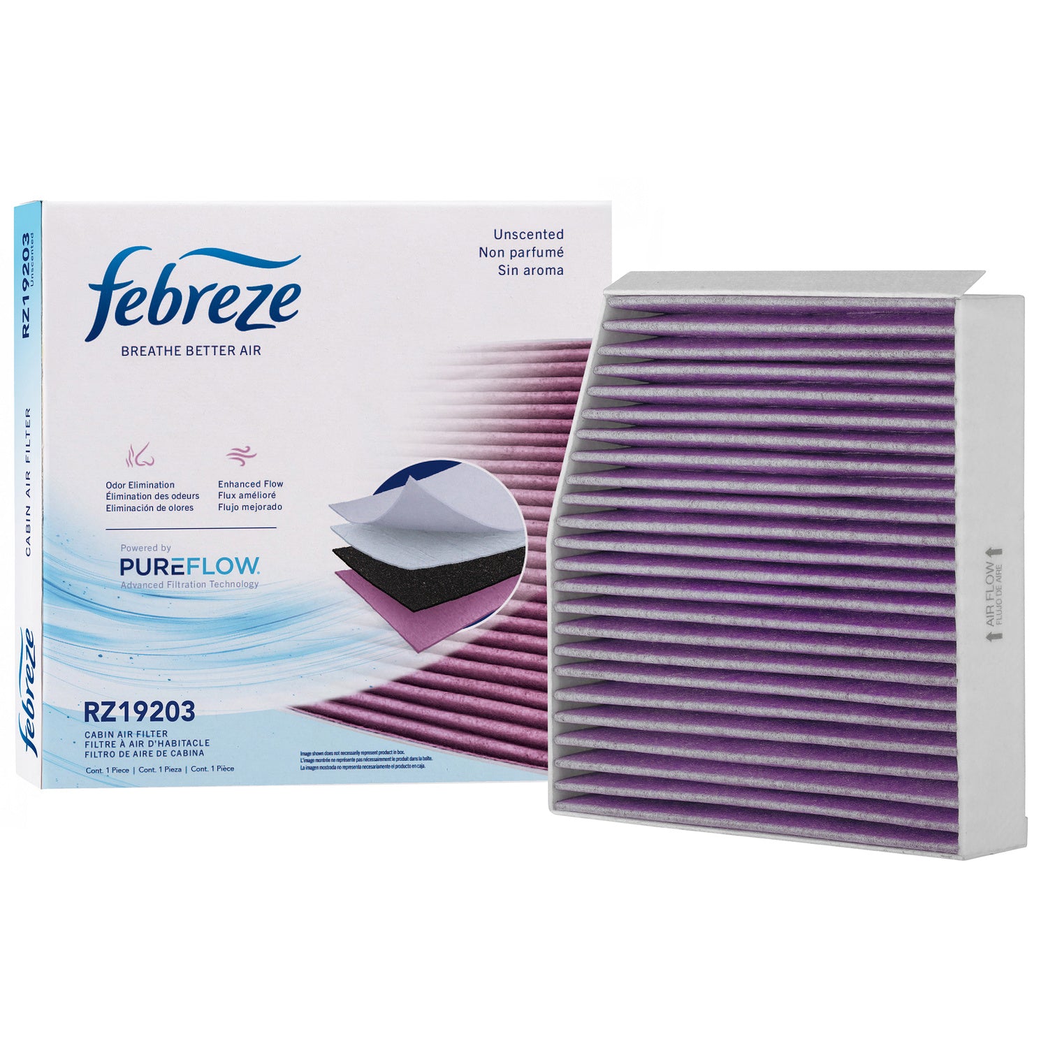 Febreze Odor Control Cabin Air Filter by PUREFLOW RZ19203 | Fits 2015 Mercedes-Benz A200