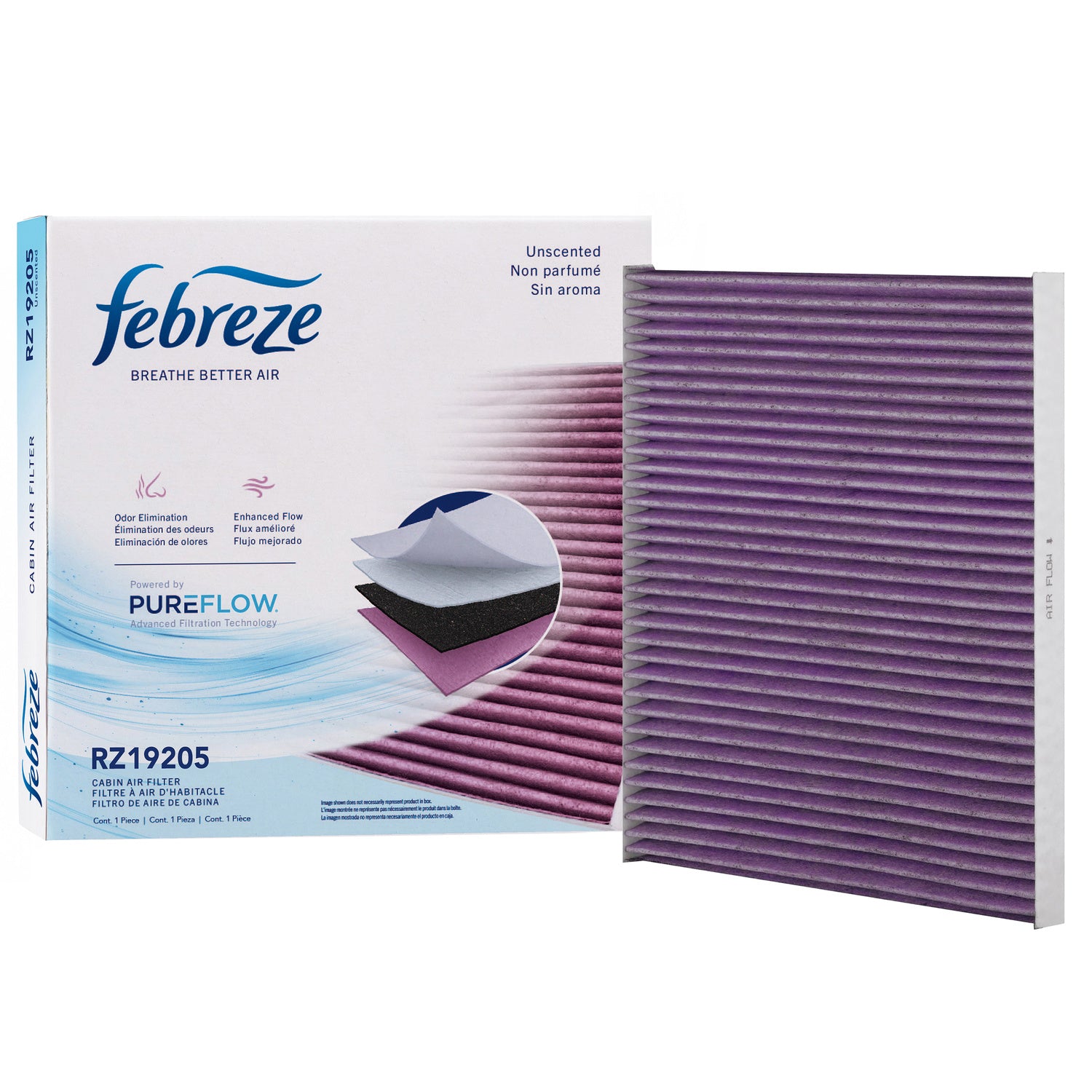 Febreze Odor Control Cabin Air Filter by PUREFLOW RZ19205 | Fits 2018 Nissan Murano