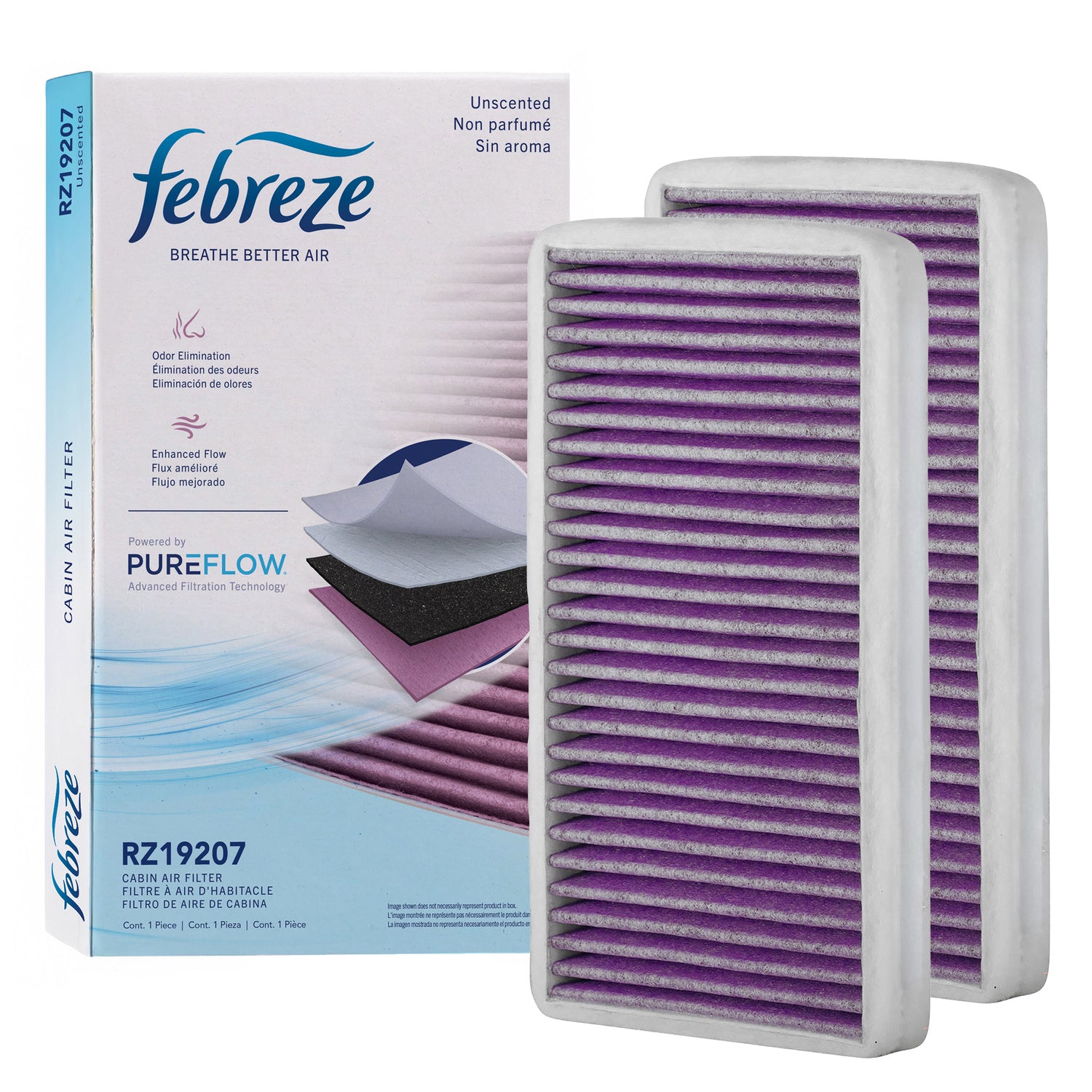 Febreze Odor Control Cabin Air Filter by PUREFLOW RZ19207 | Fits 2002 Cadillac Escalade