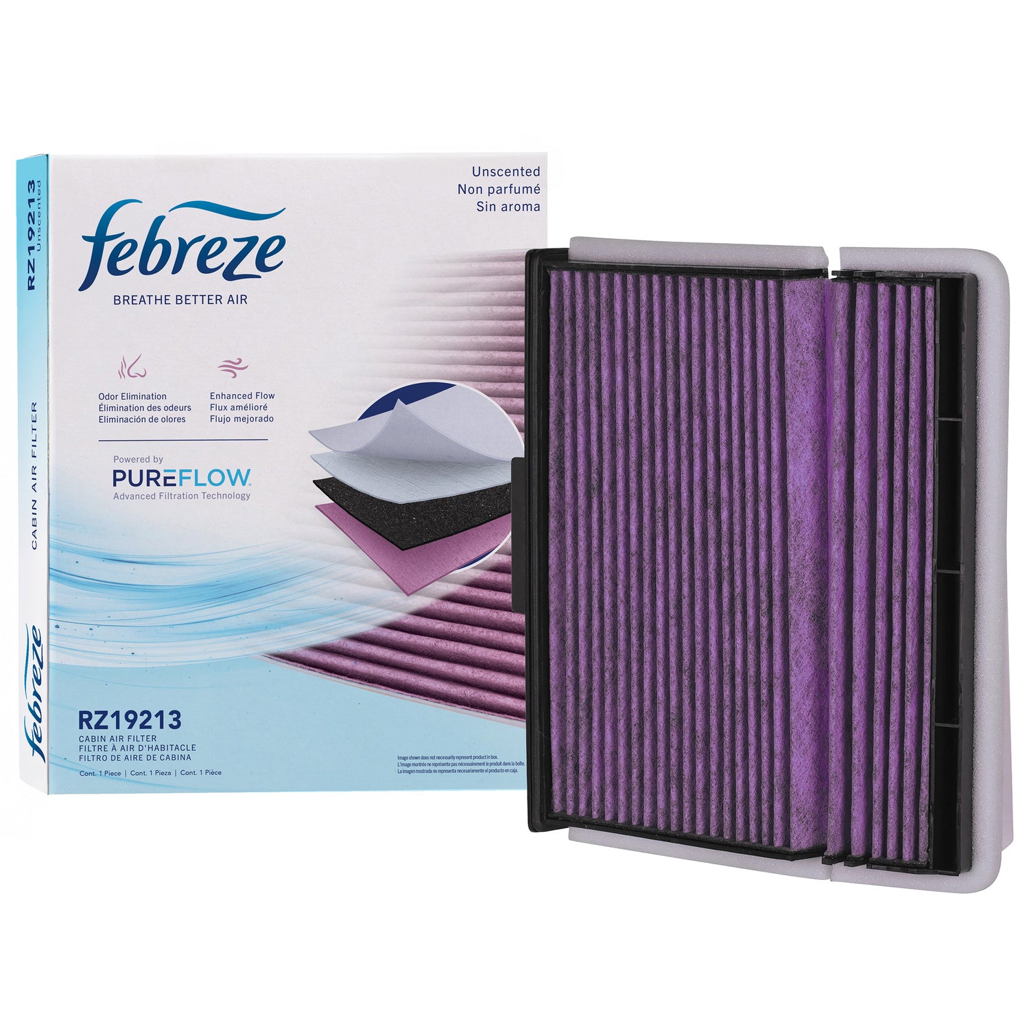 Febreze Odor Control Cabin Air Filter by PUREFLOW RZ19213 | Fits 2004 Ford Lobo