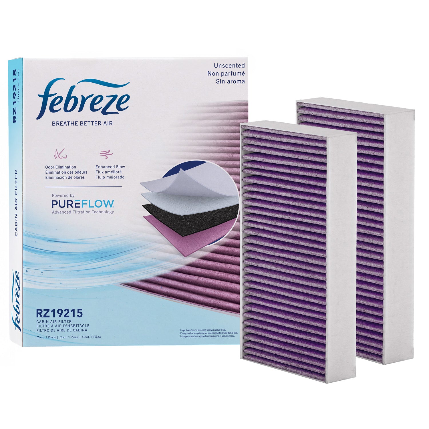 Febreze Odor Control Cabin Air Filter by PUREFLOW RZ19215 | Fits 2008 Mercedes-Benz R500