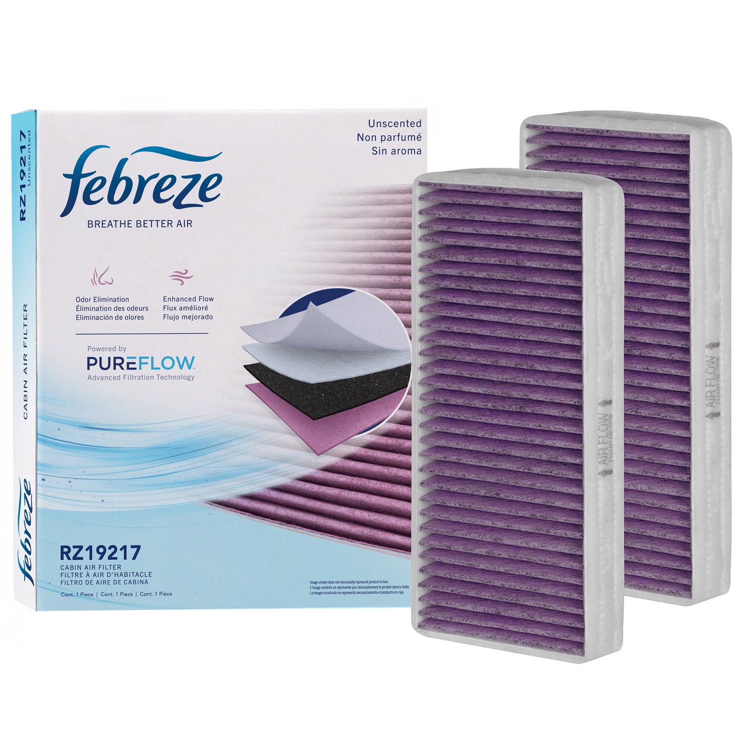 Febreze Odor Control Cabin Air Filter by PUREFLOW RZ19217 | Fits 2011 Maybach 62