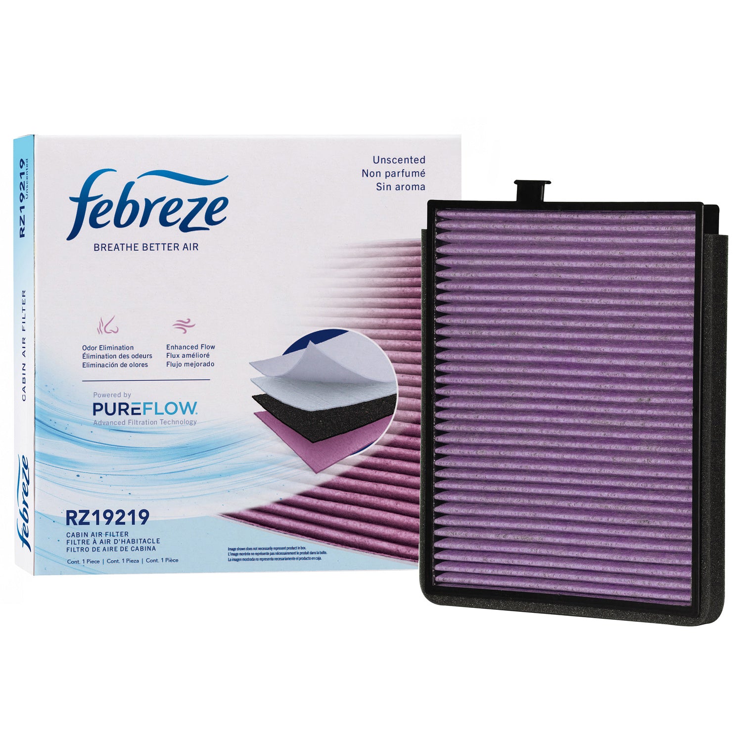Febreze Odor Control Cabin Air Filter by PUREFLOW RZ19219 | Fits 2003 Honda Pilot