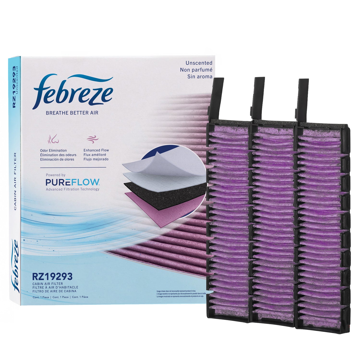 Febreze Odor Control Cabin Air Filter by PUREFLOW RZ19293 | Fits 1999 Cadillac Seville