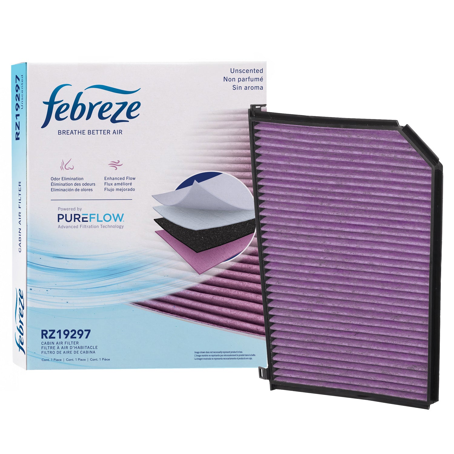 Febreze Odor Control Cabin Air Filter by PUREFLOW RZ19297 | Fits 2005 Ford Thunderbird