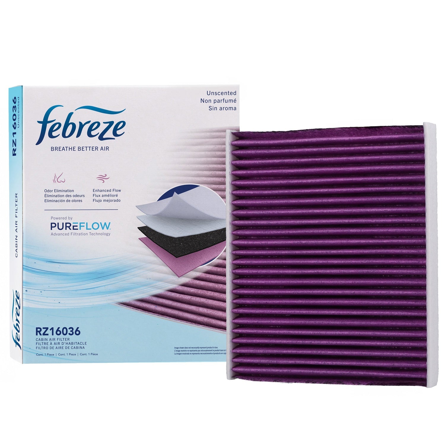 Febreze Odor Control Cabin Air Filter by PUREFLOW RZ16036 | Fits 2011 BMW X5