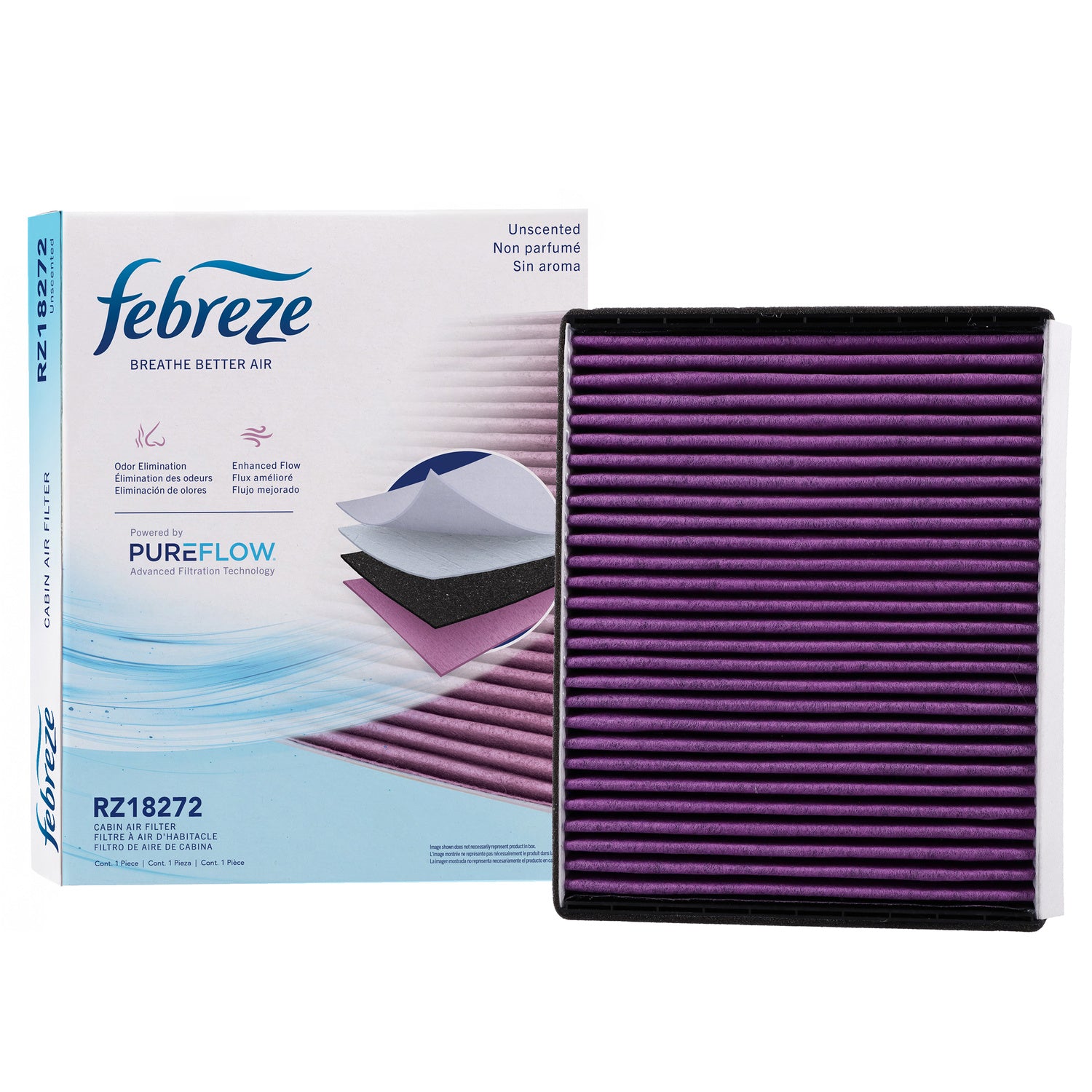Febreze Odor Control Cabin Air Filter by PUREFLOW RZ18272 | Fits 2007 Hyundai Accent