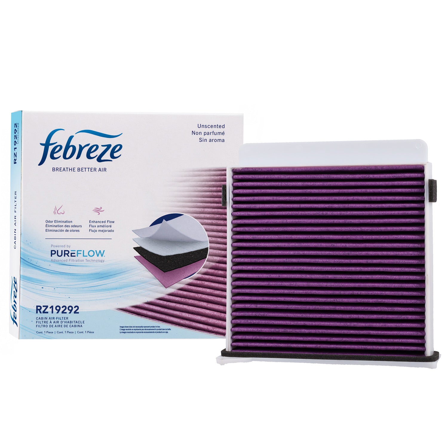 Febreze Odor Control Cabin Air Filter by PUREFLOW RZ19292 | Fits 2008 Mitsubishi Grandis