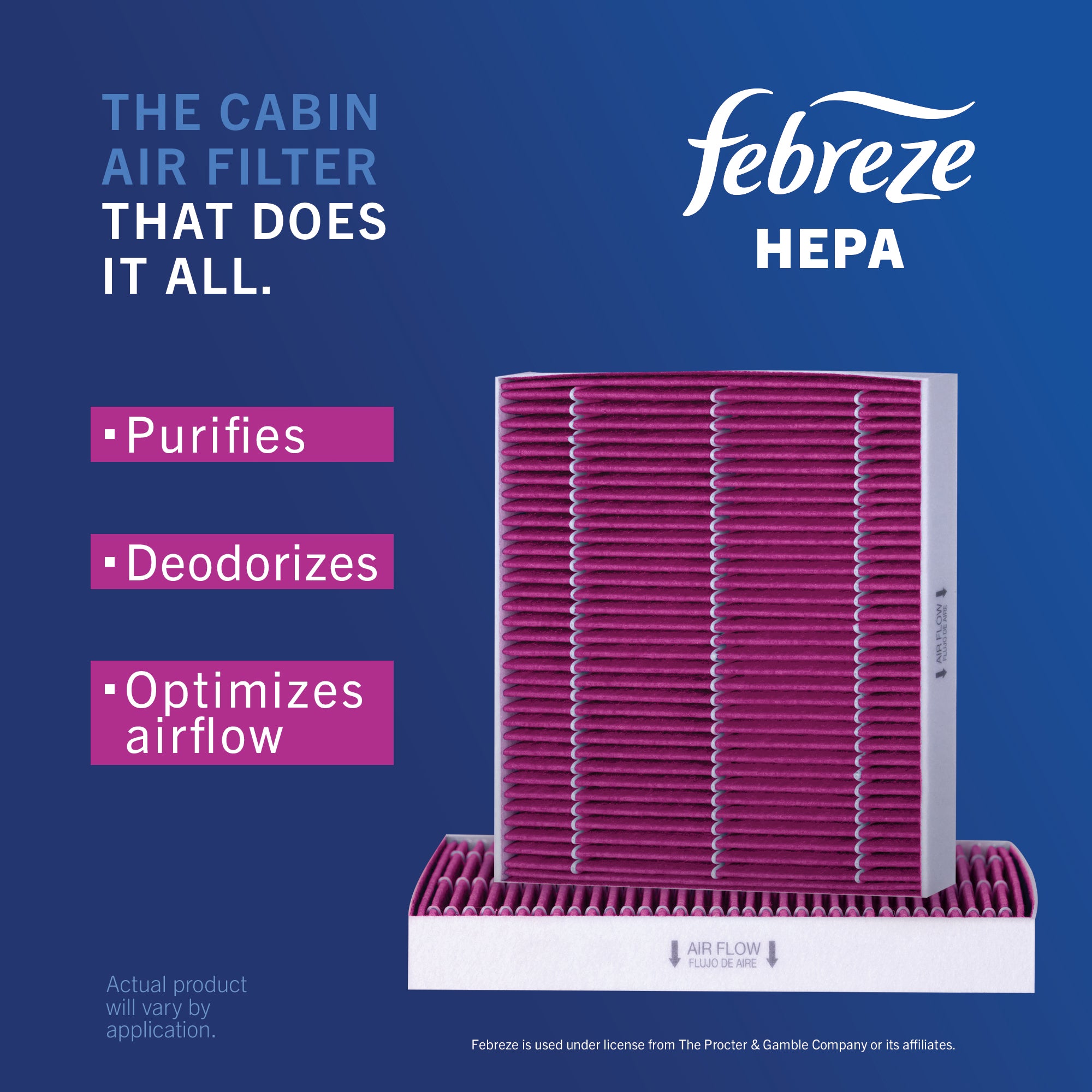 Febreze Odor Control HEPA Cabin Air Filter by PUREFLOW RZ18089H | Fits 2023 Nissan Rogue