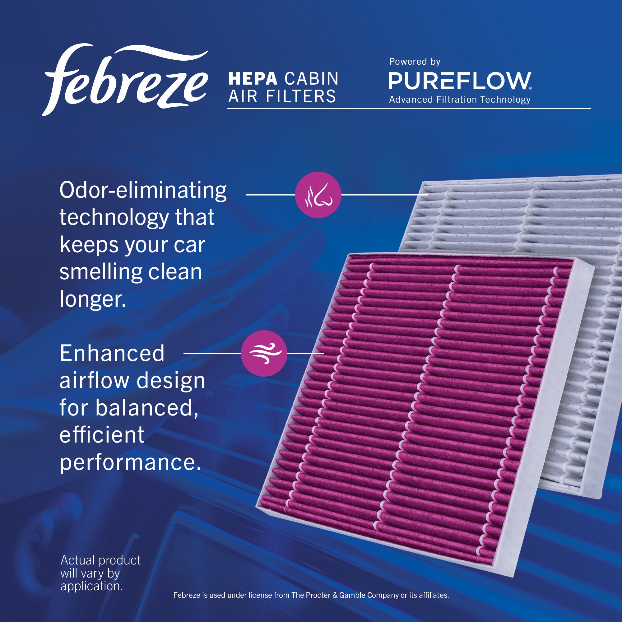 Febreze Odor Control HEPA Cabin Air Filter by PUREFLOW RZ19169H | Fits 2026 Lincoln Navigator