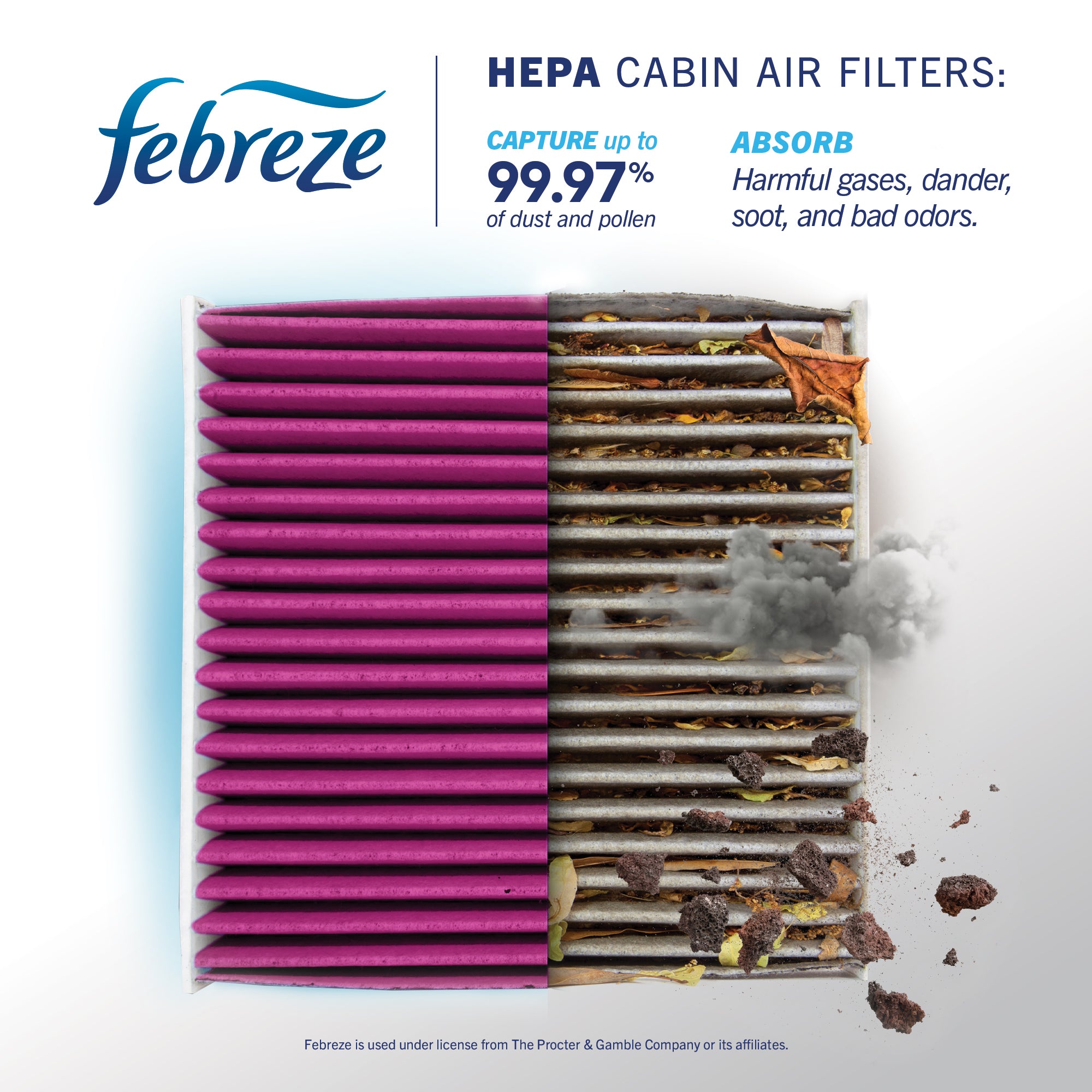 Febreze Odor Control HEPA Cabin Air Filter by PUREFLOW RZ19193H | Fits 2022 Seat Tarraco
