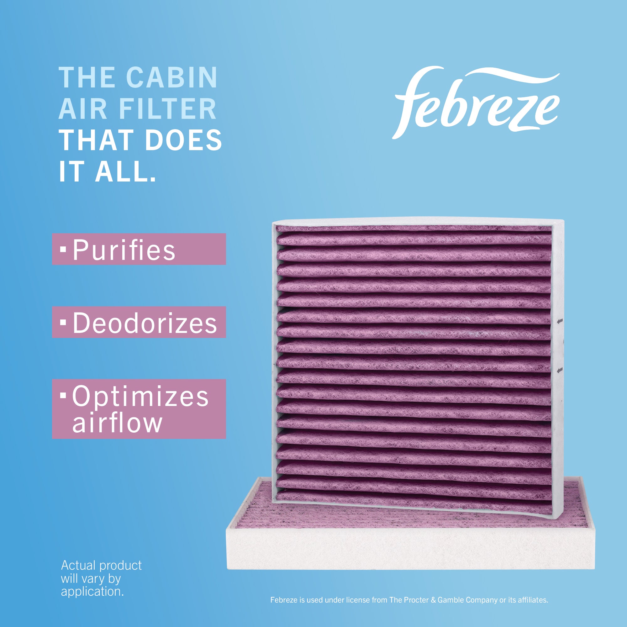 Febreze Odor Control Cabin Air Filter by PUREFLOW RZ16024 | Fits 2017 Jeep Compass