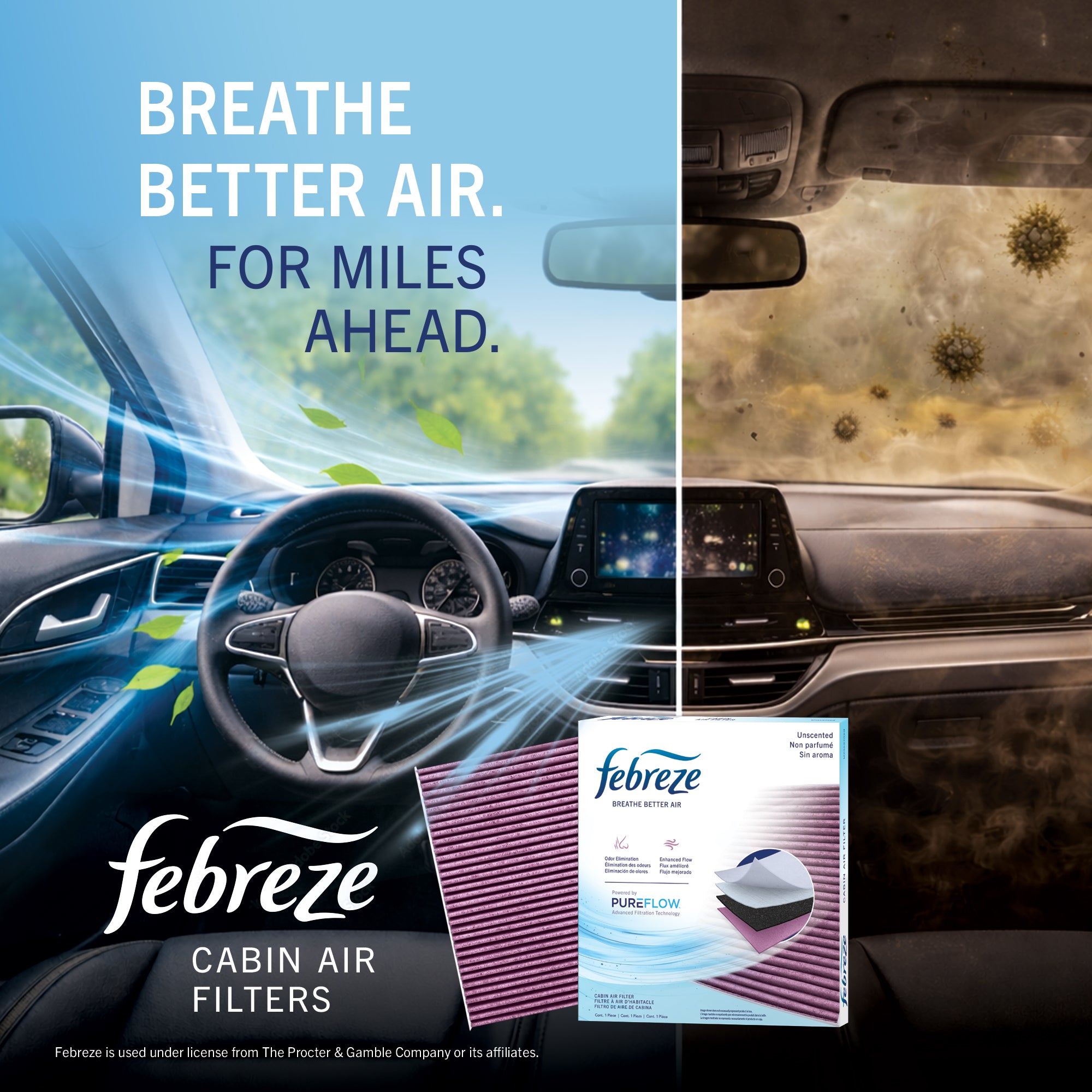 Febreze Odor Control Cabin Air Filter by PUREFLOW RZ17054 | Fits 2022 Tesla Y